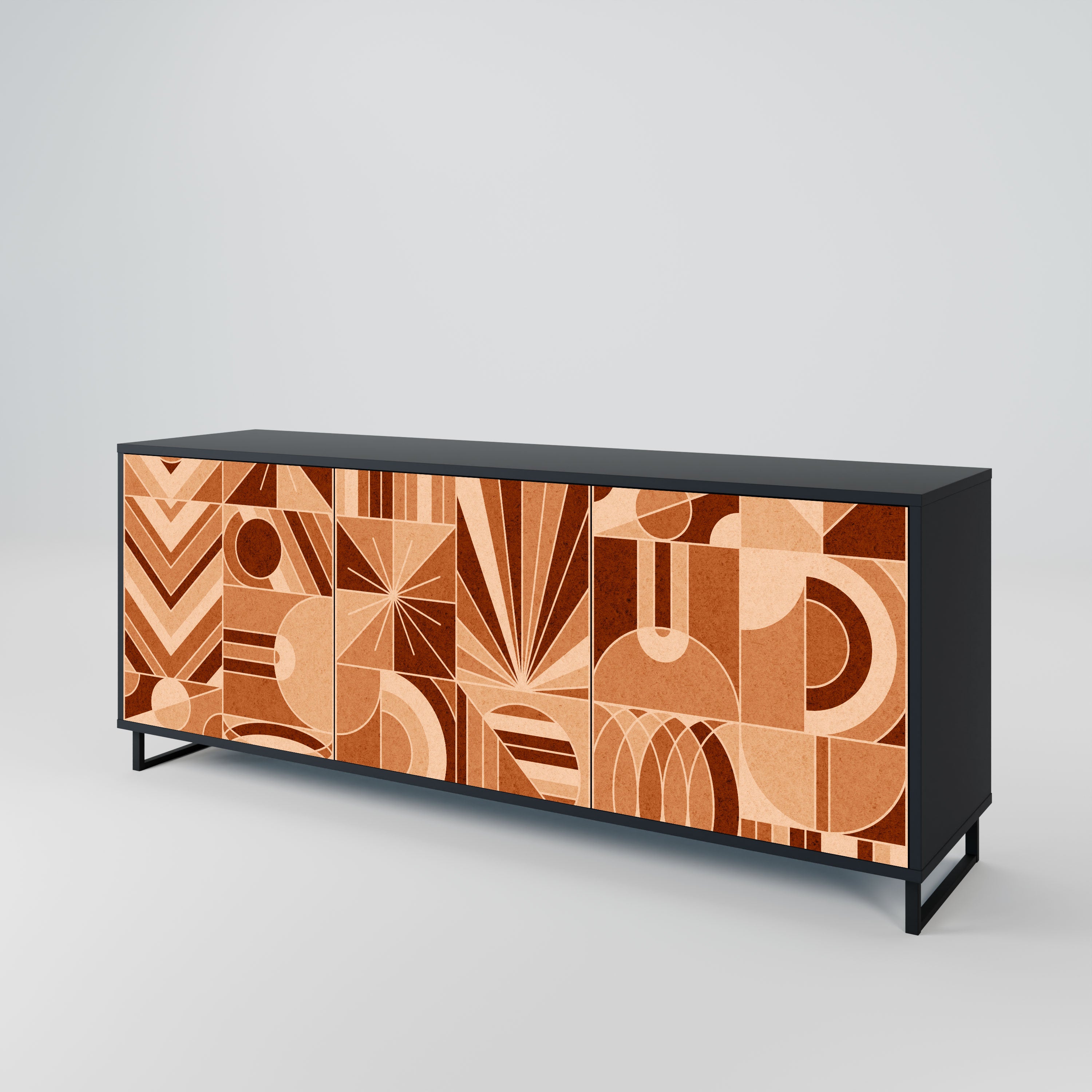 PRISM MOSAIC Komoda 3-drzwiowa korpus Czarny