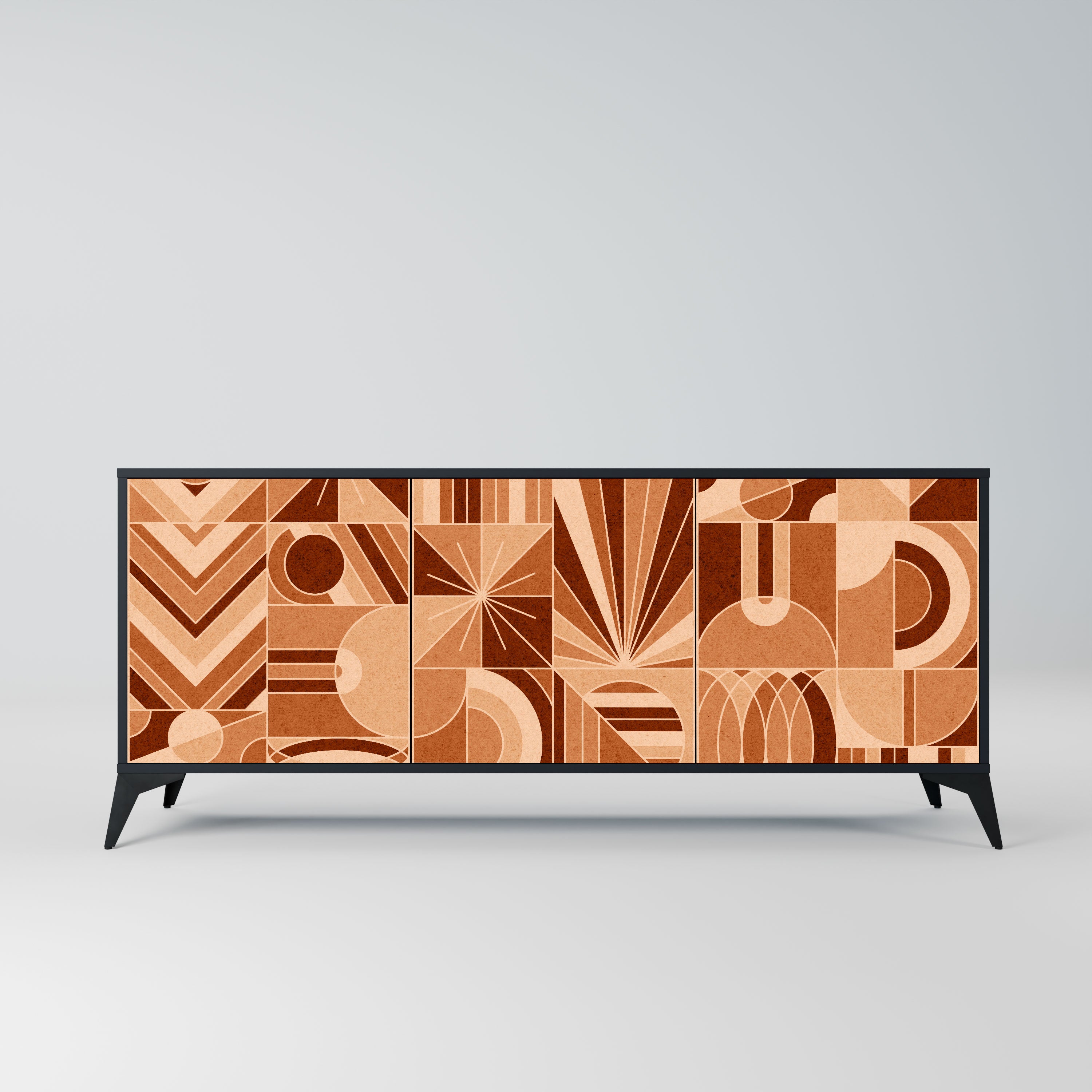 PRISM MOSAIC Komoda 3-drzwiowa korpus Czarny