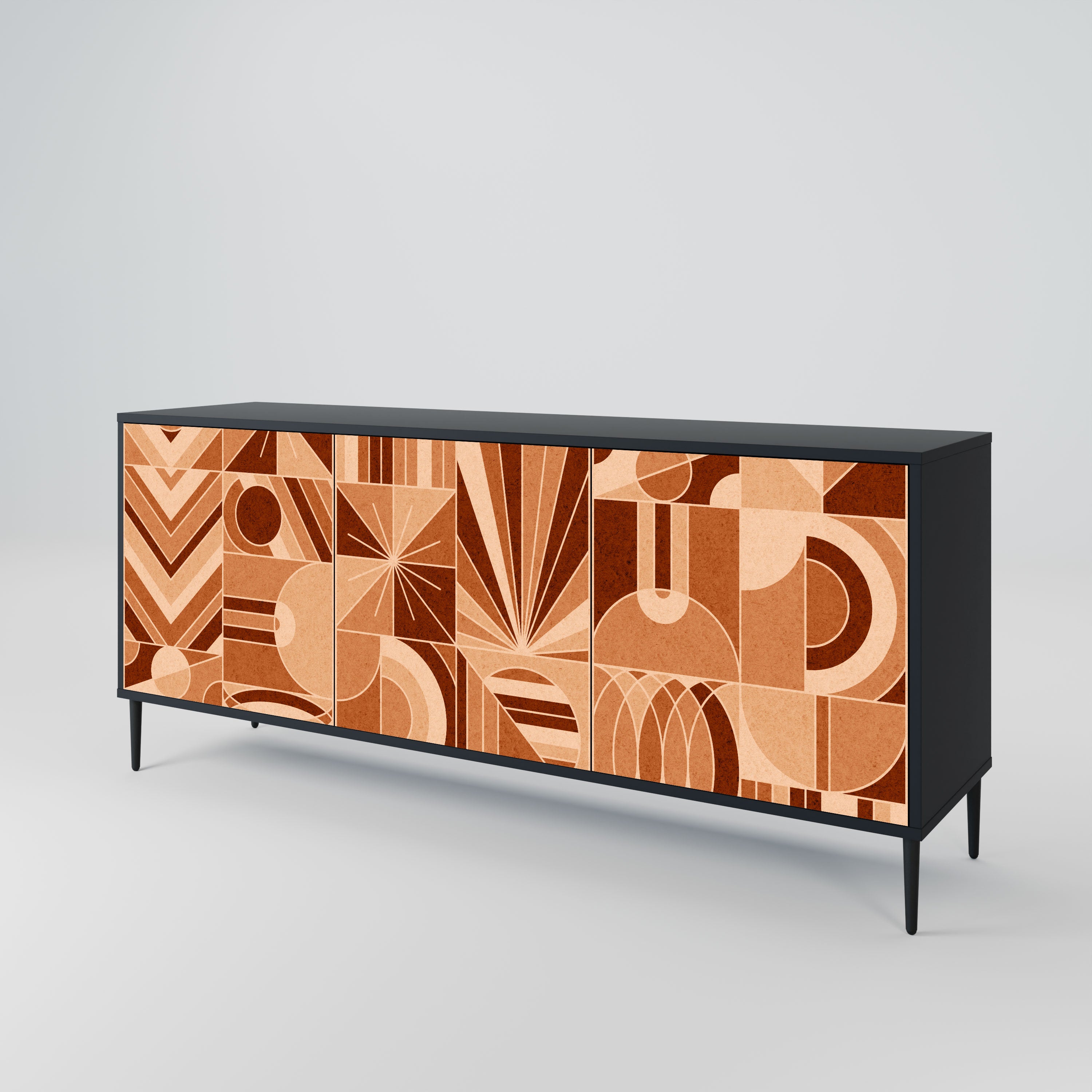 PRISM MOSAIC Komoda 3-drzwiowa korpus Czarny