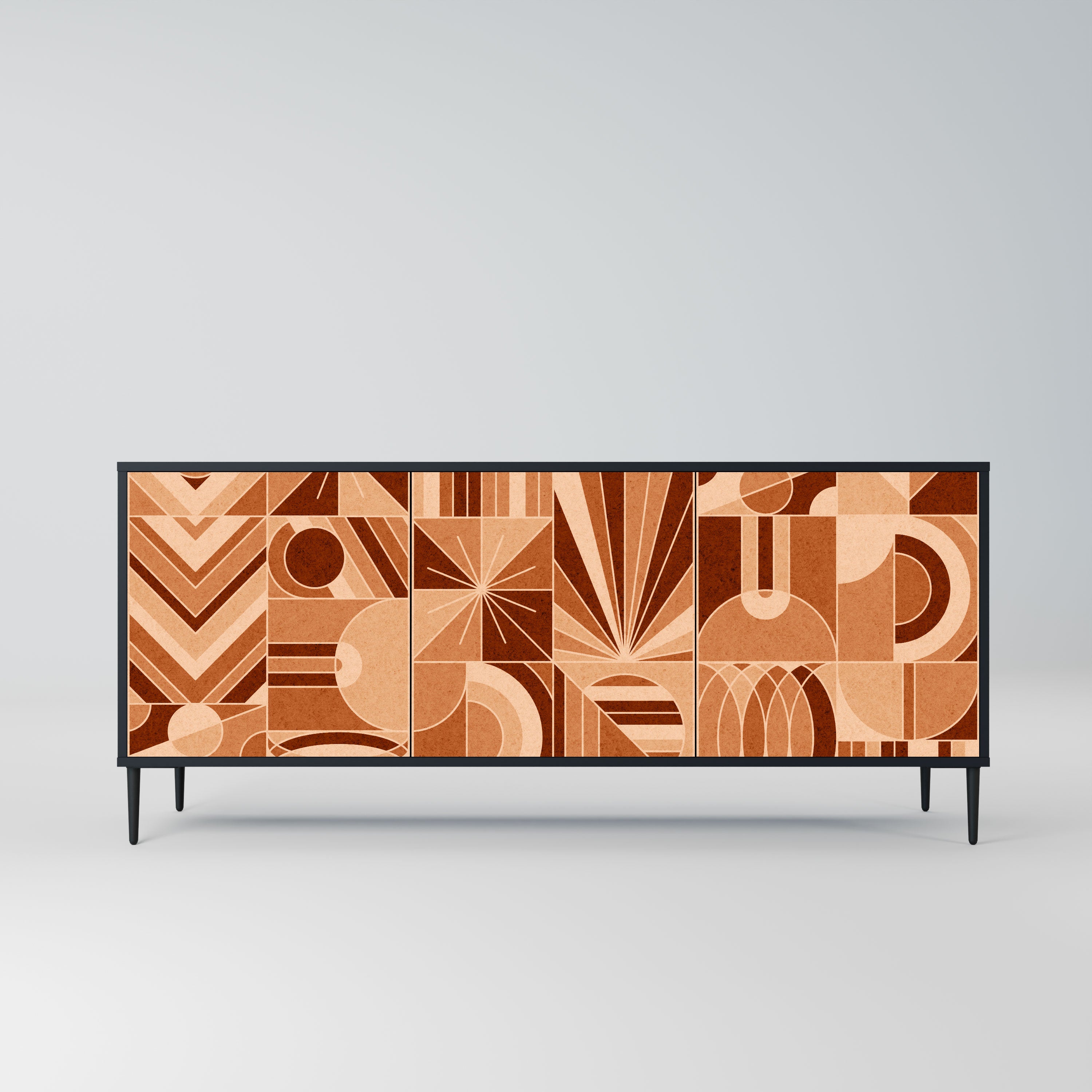 PRISM MOSAIC Komoda 3-drzwiowa korpus Czarny