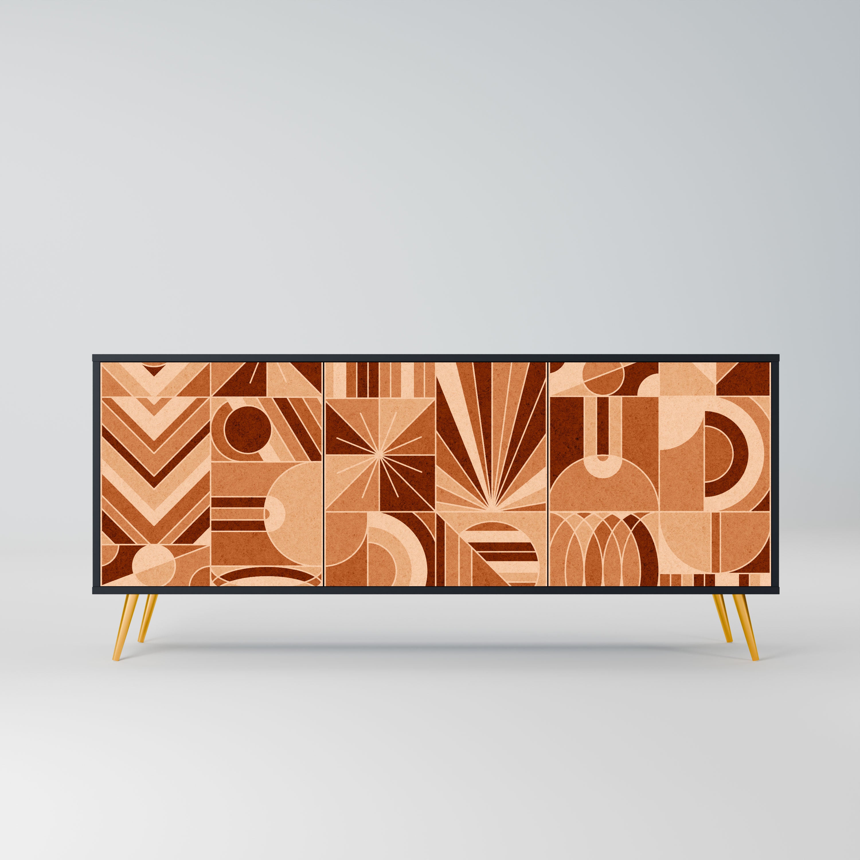 PRISM MOSAIC Komoda 3-drzwiowa korpus Czarny