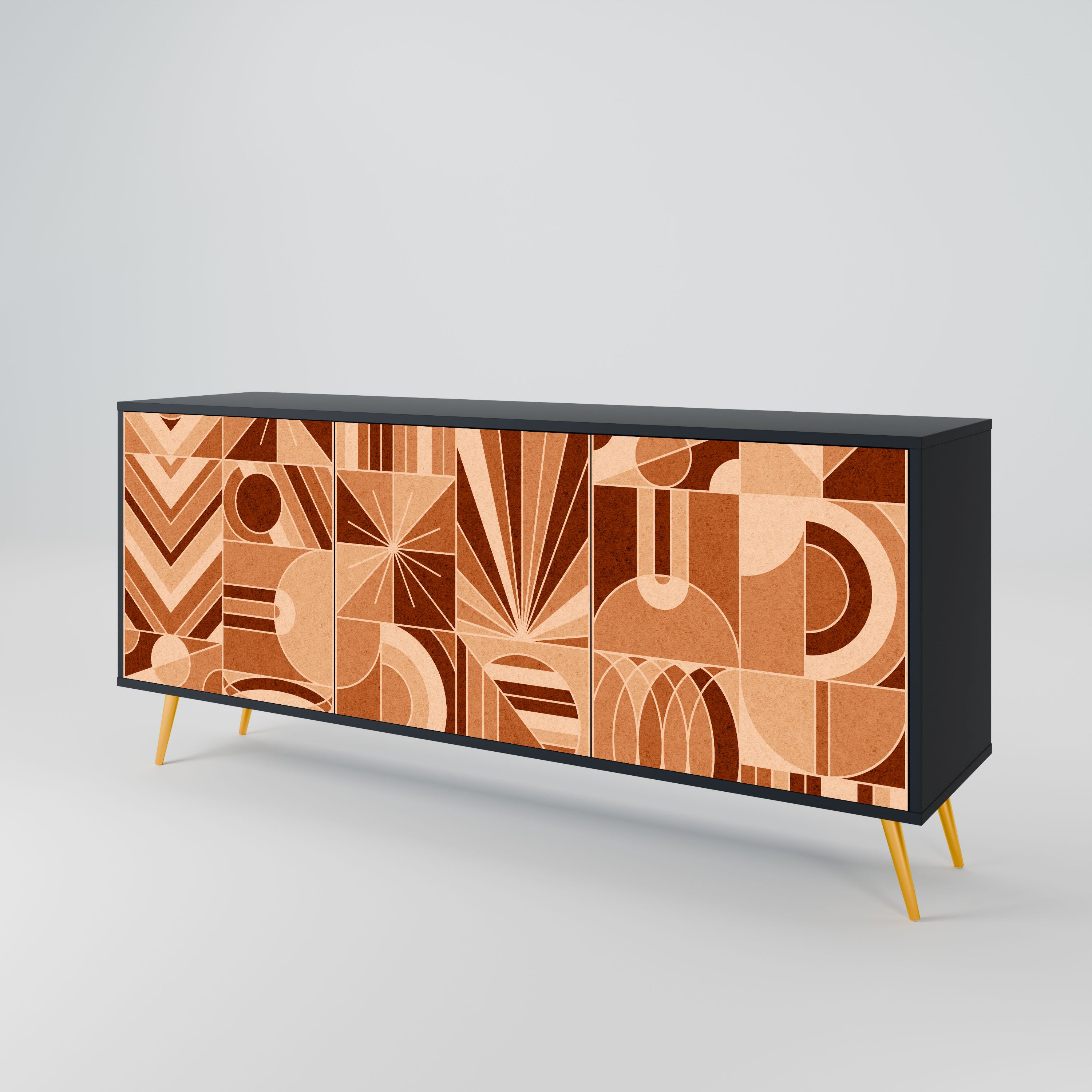 PRISM MOSAIC Komoda 3-drzwiowa korpus Czarny
