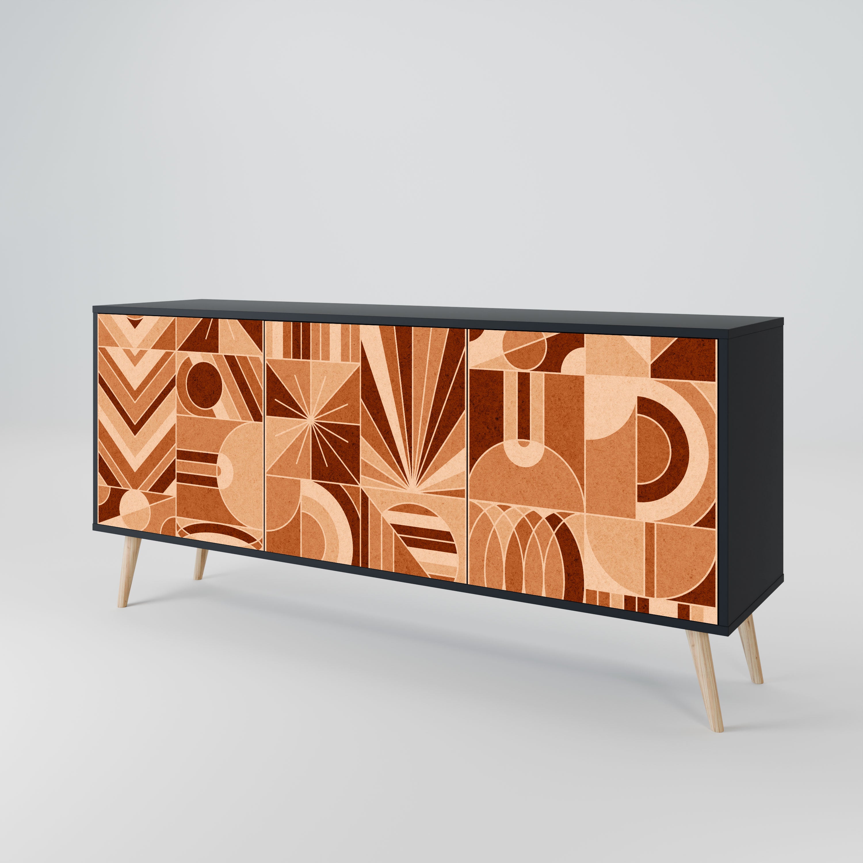PRISM MOSAIC Komoda 3-drzwiowa korpus Czarny