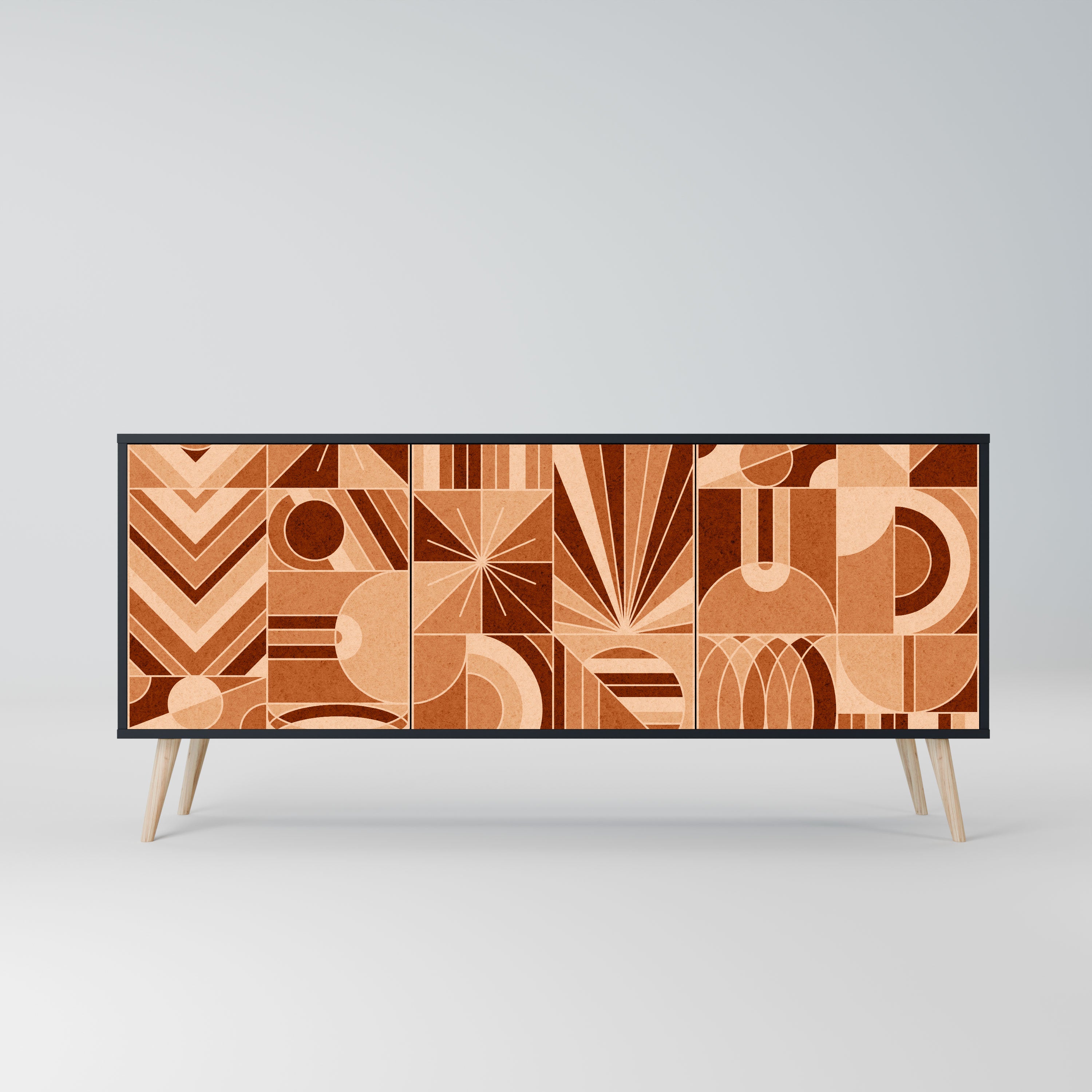PRISM MOSAIC Komoda 3-drzwiowa korpus Czarny