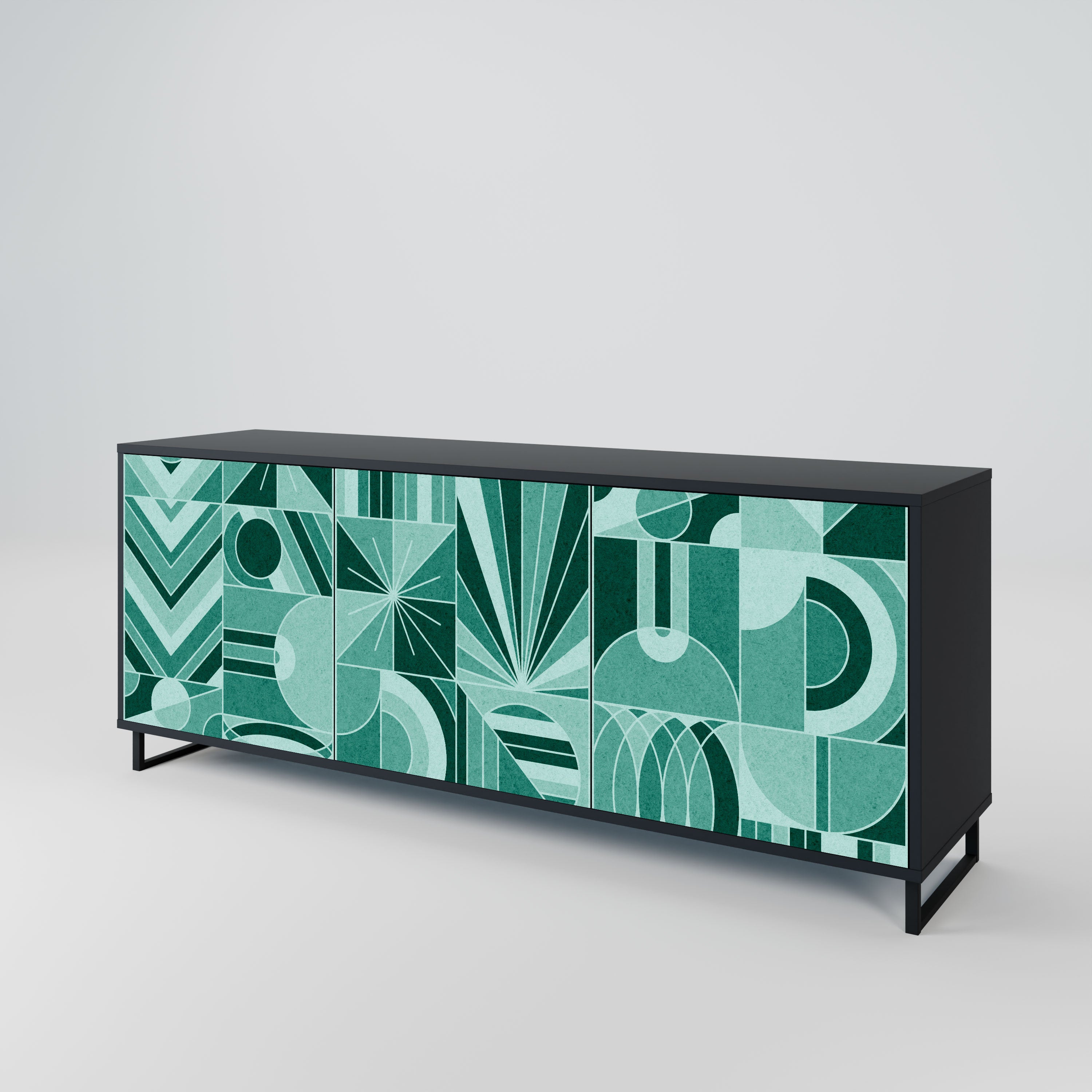 HARMONIC GRID Komoda 3-drzwiowa korpus Czarny