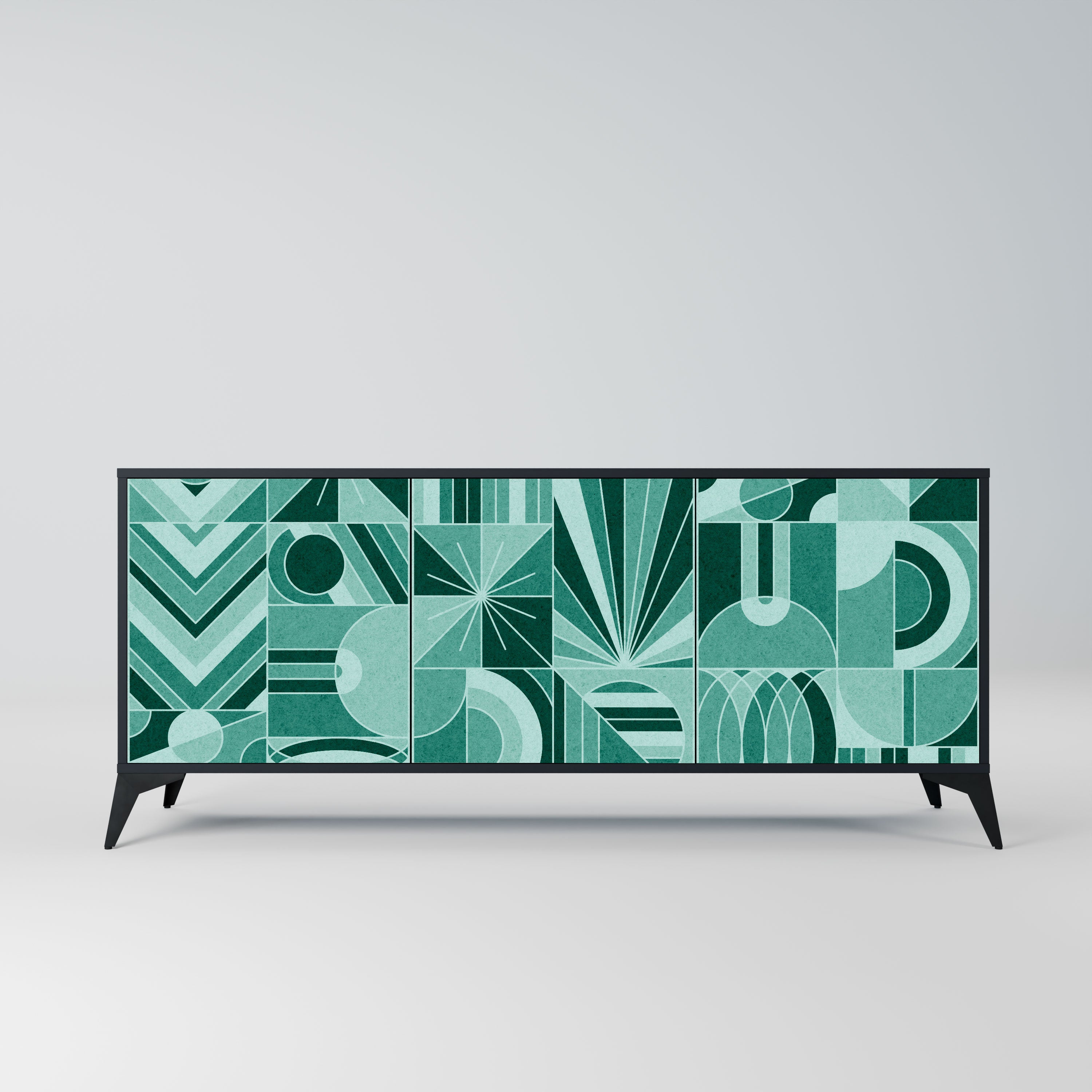 HARMONIC GRID Komoda 3-drzwiowa korpus Czarny