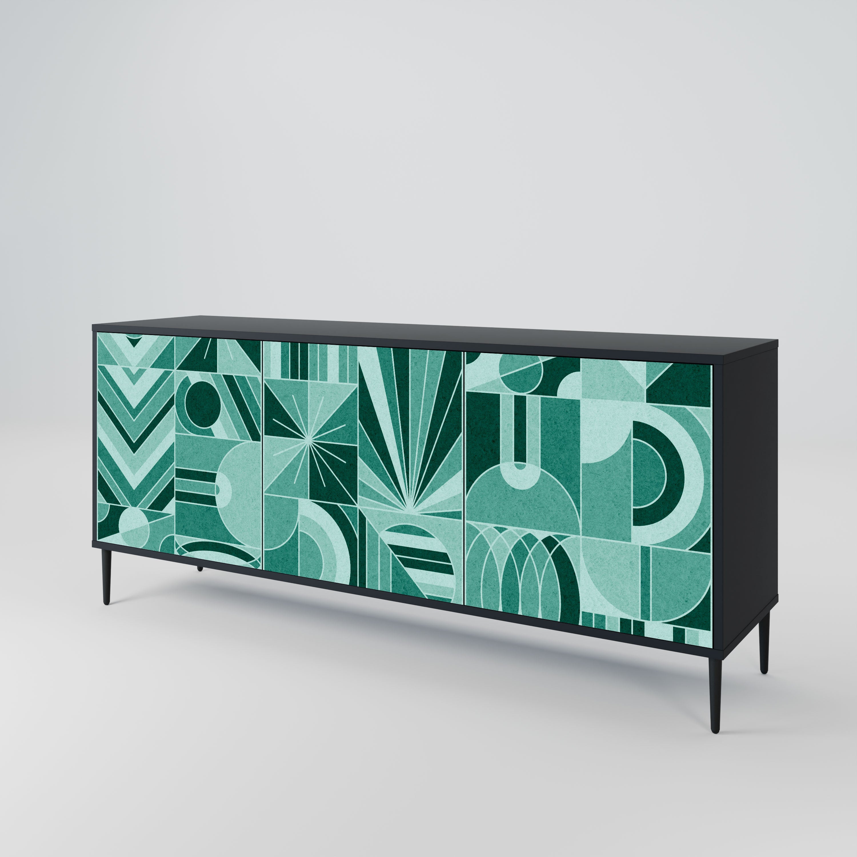 HARMONIC GRID Komoda 3-drzwiowa korpus Czarny