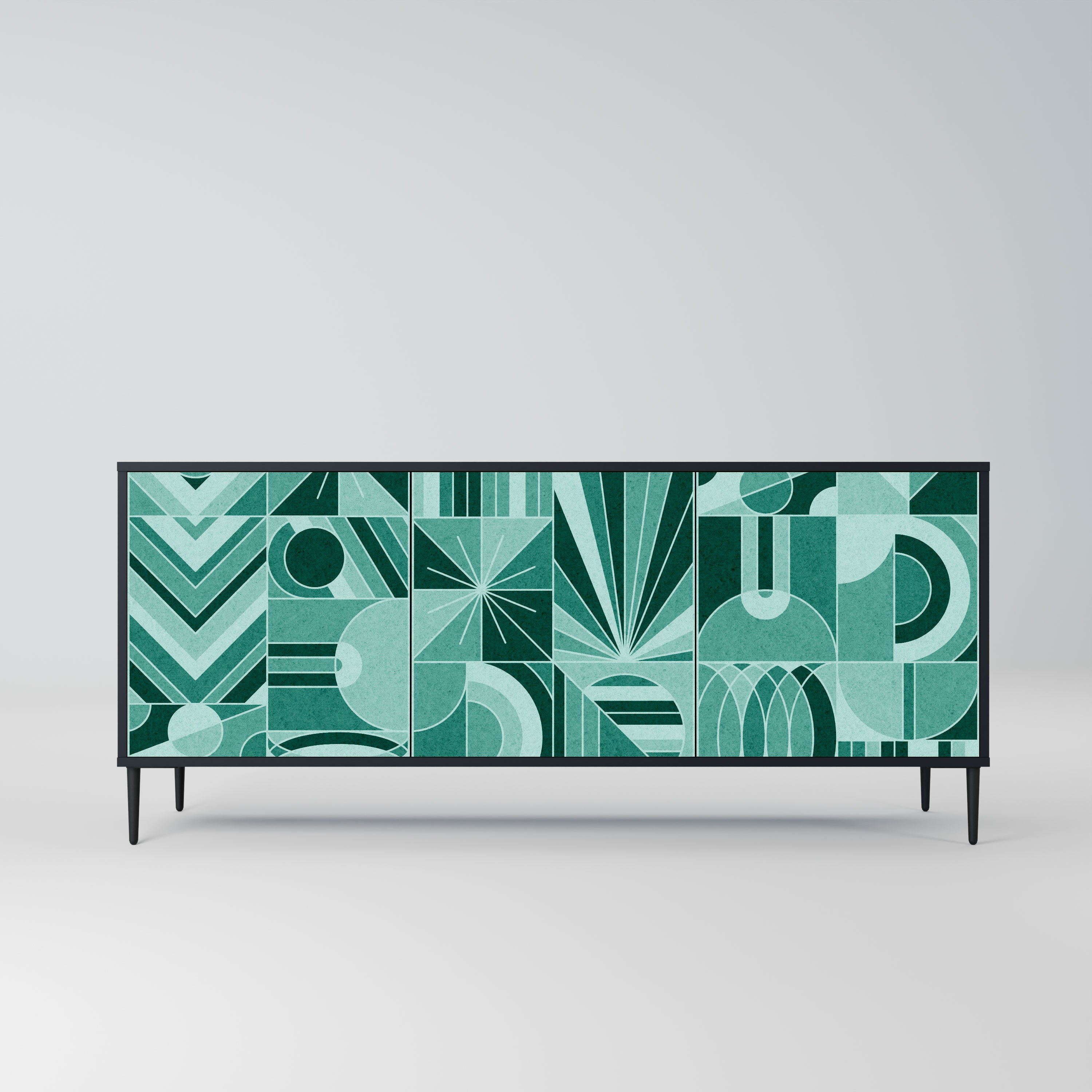 HARMONIC GRID Komoda 3-drzwiowa korpus Czarny