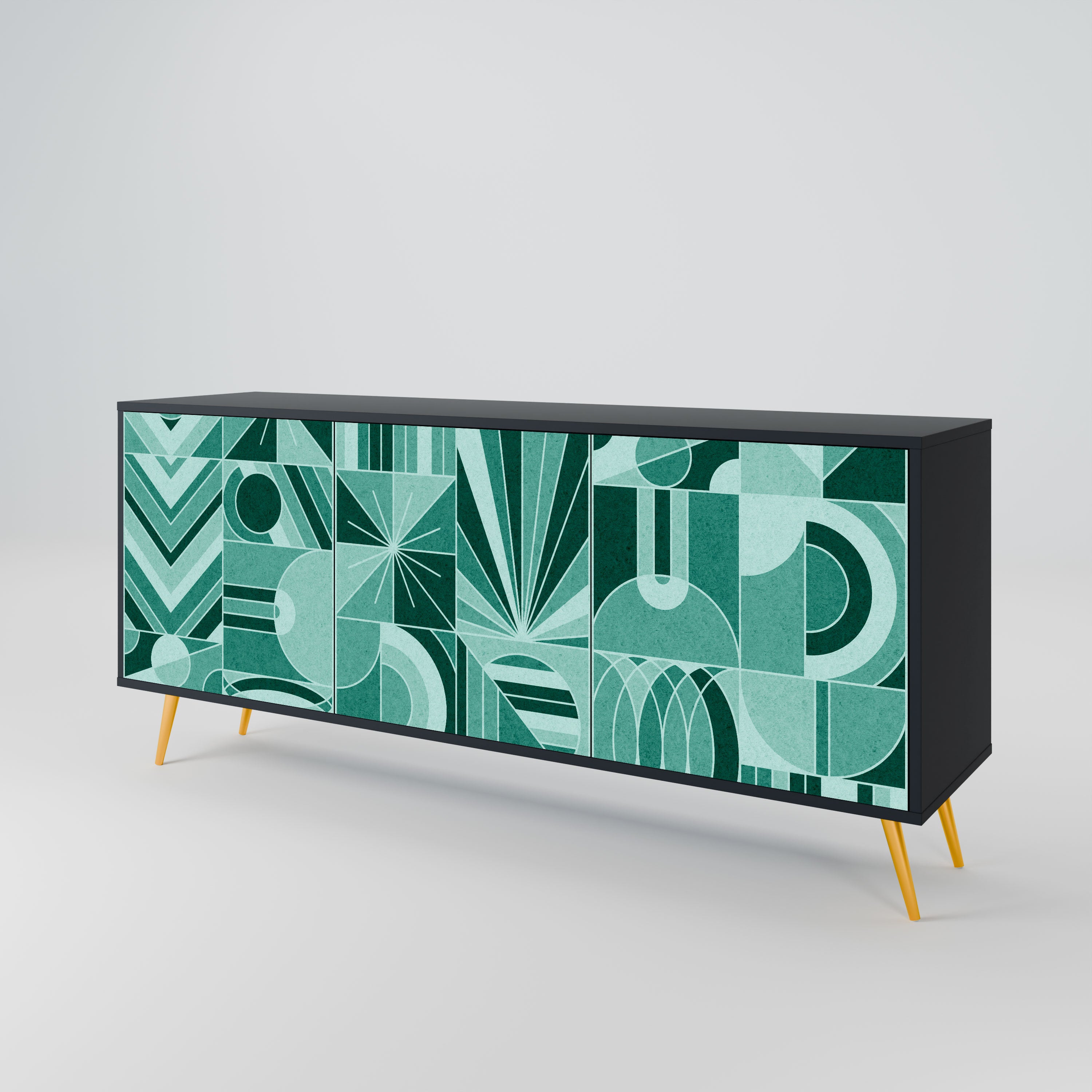 HARMONIC GRID Komoda 3-drzwiowa korpus Czarny