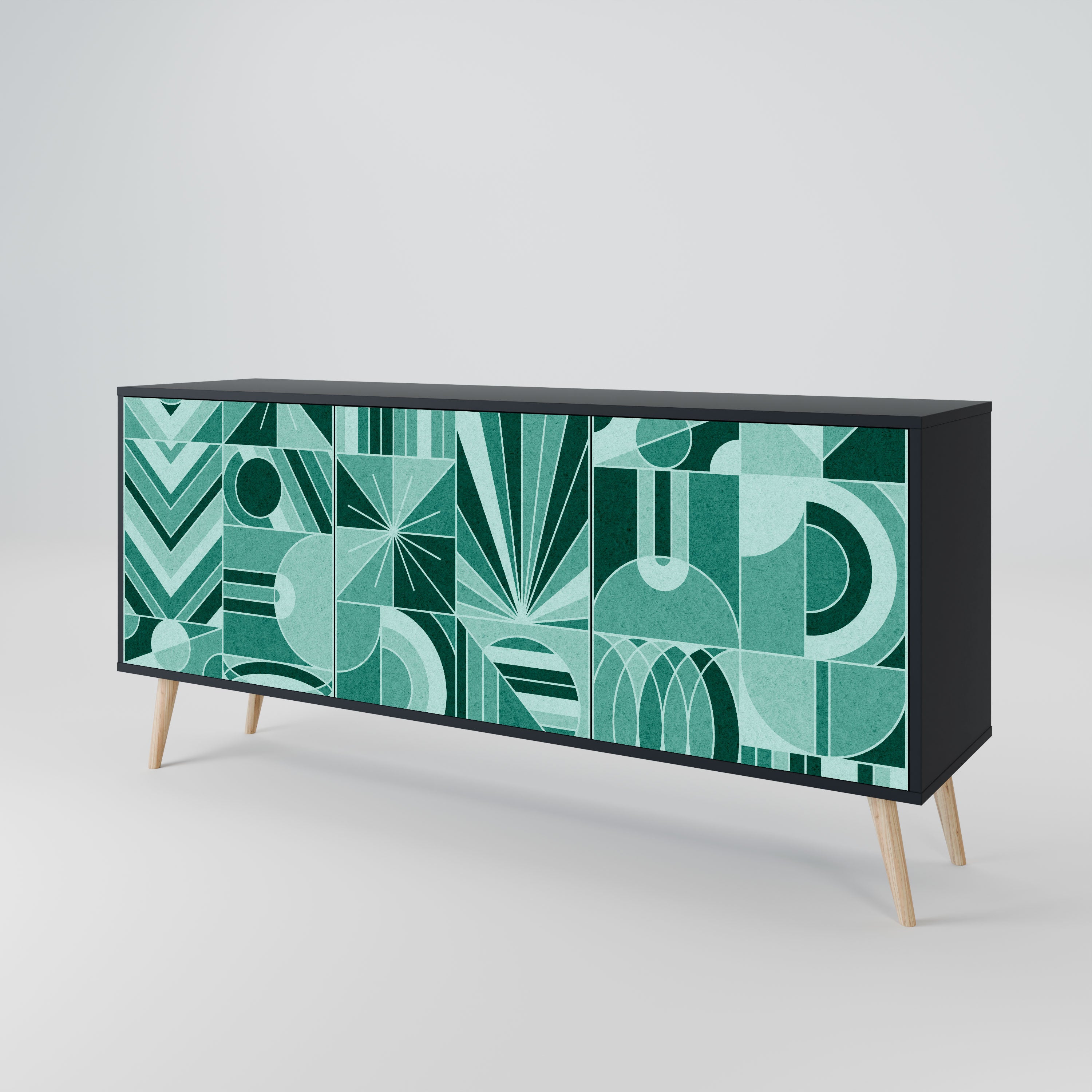 HARMONIC GRID Komoda 3-drzwiowa korpus Czarny