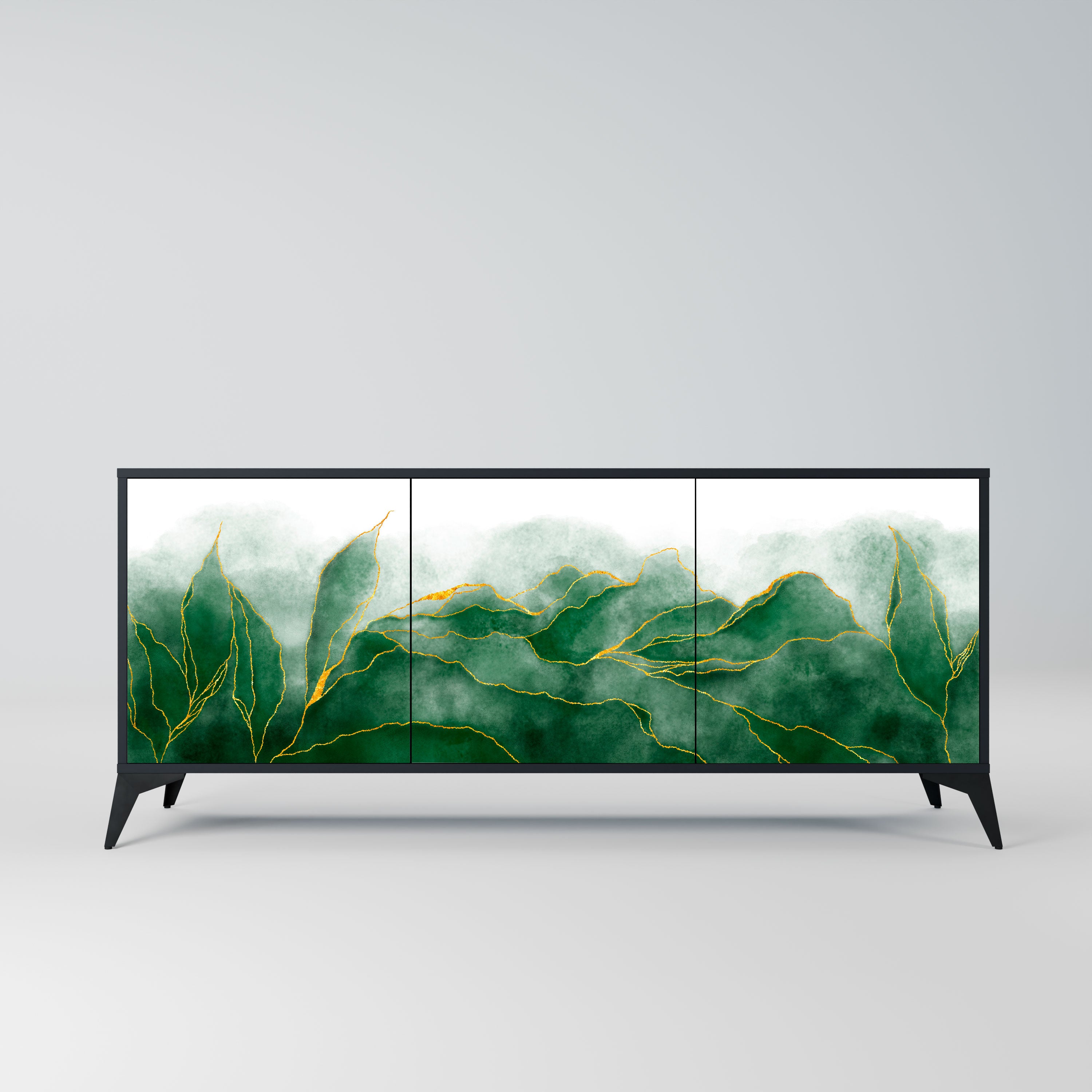 EXPENSIVE NATURE Komoda 3-drzwiowa korpus Czarny