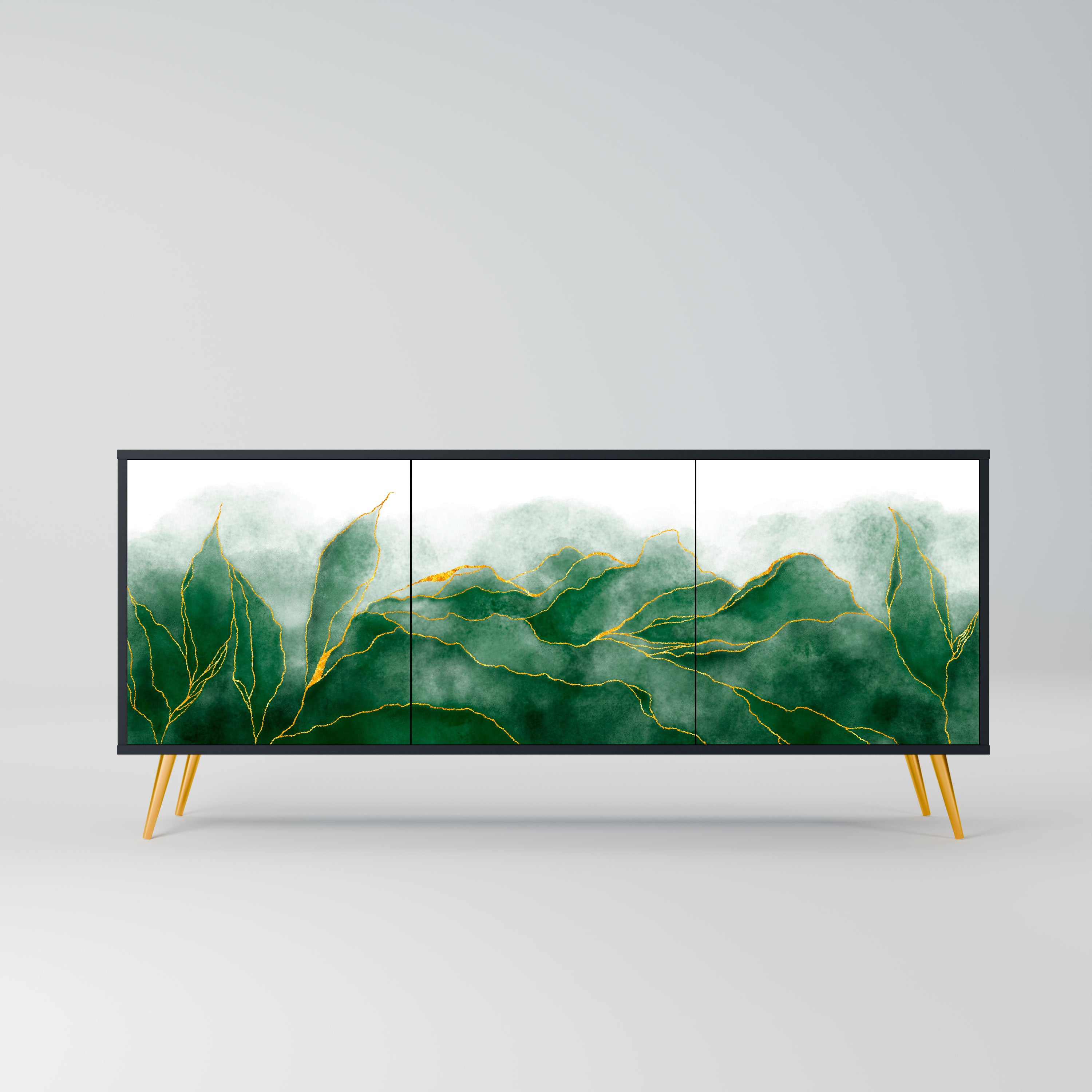 EXPENSIVE NATURE Komoda 3-drzwiowa korpus Czarny