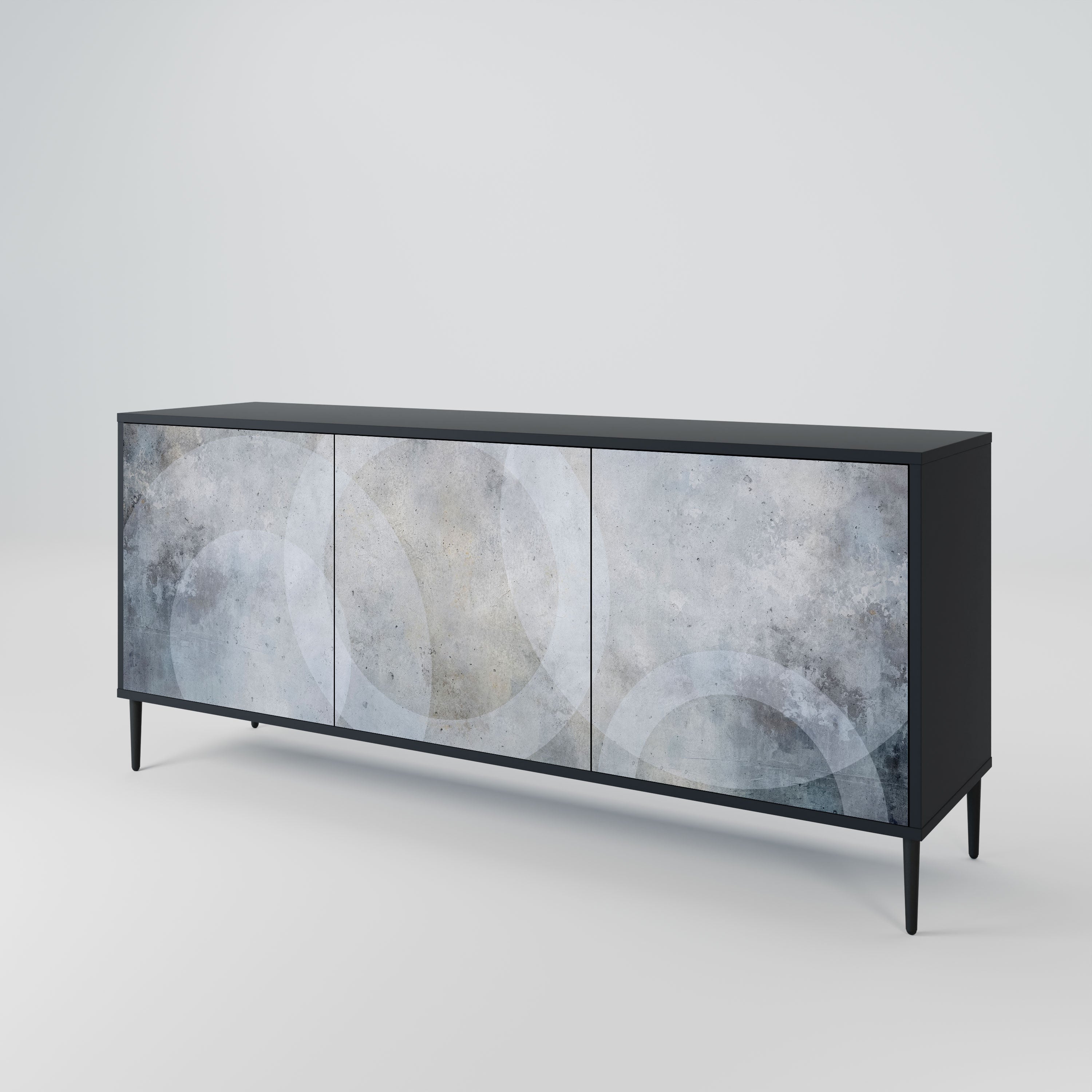 MUTED ARC Komoda 3-drzwiowa korpus Czarny