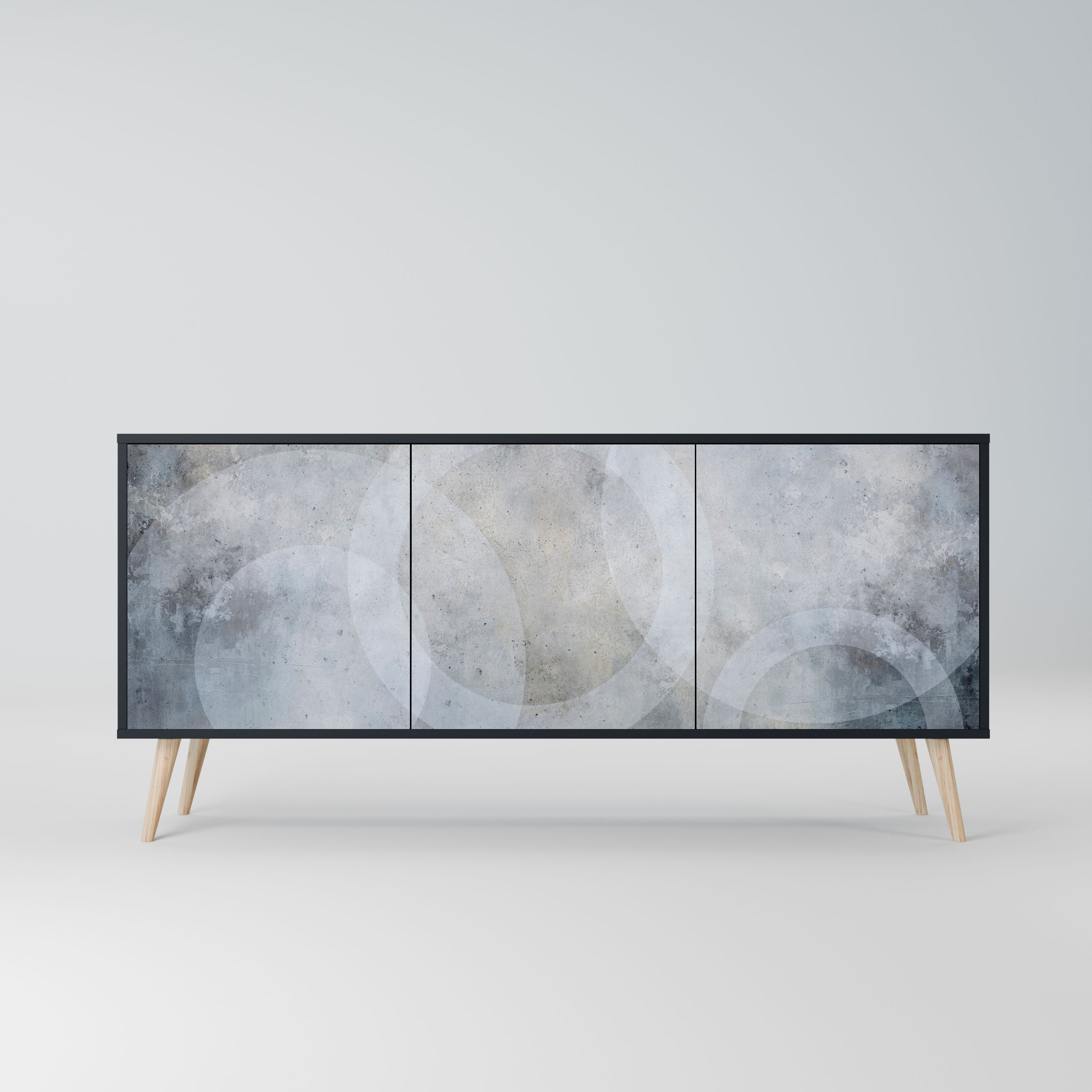 MUTED ARC Komoda 3-drzwiowa korpus Czarny