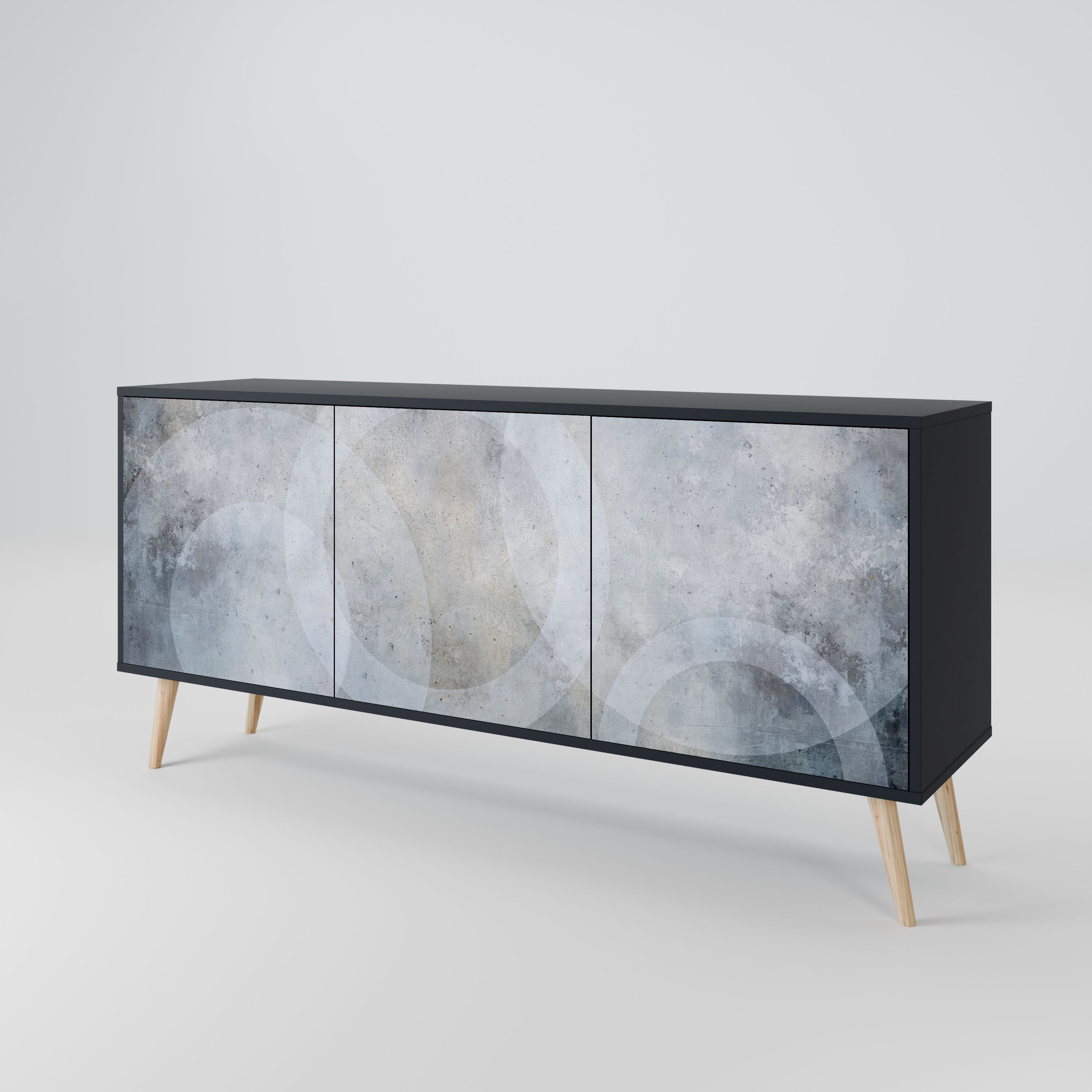 MUTED ARC Komoda 3-drzwiowa korpus Czarny