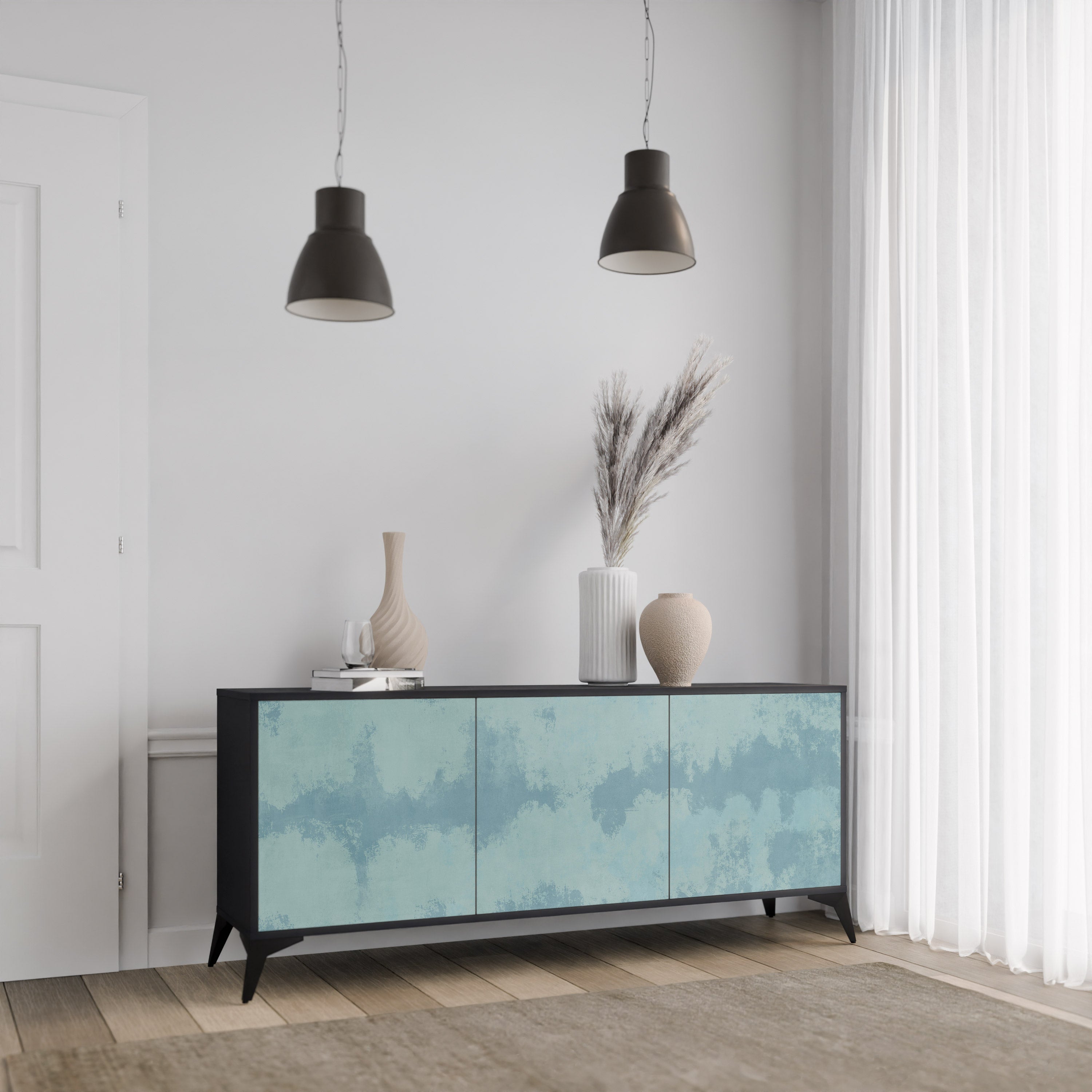 SKY WASH Komoda 3-drzwiowa korpus Czarny