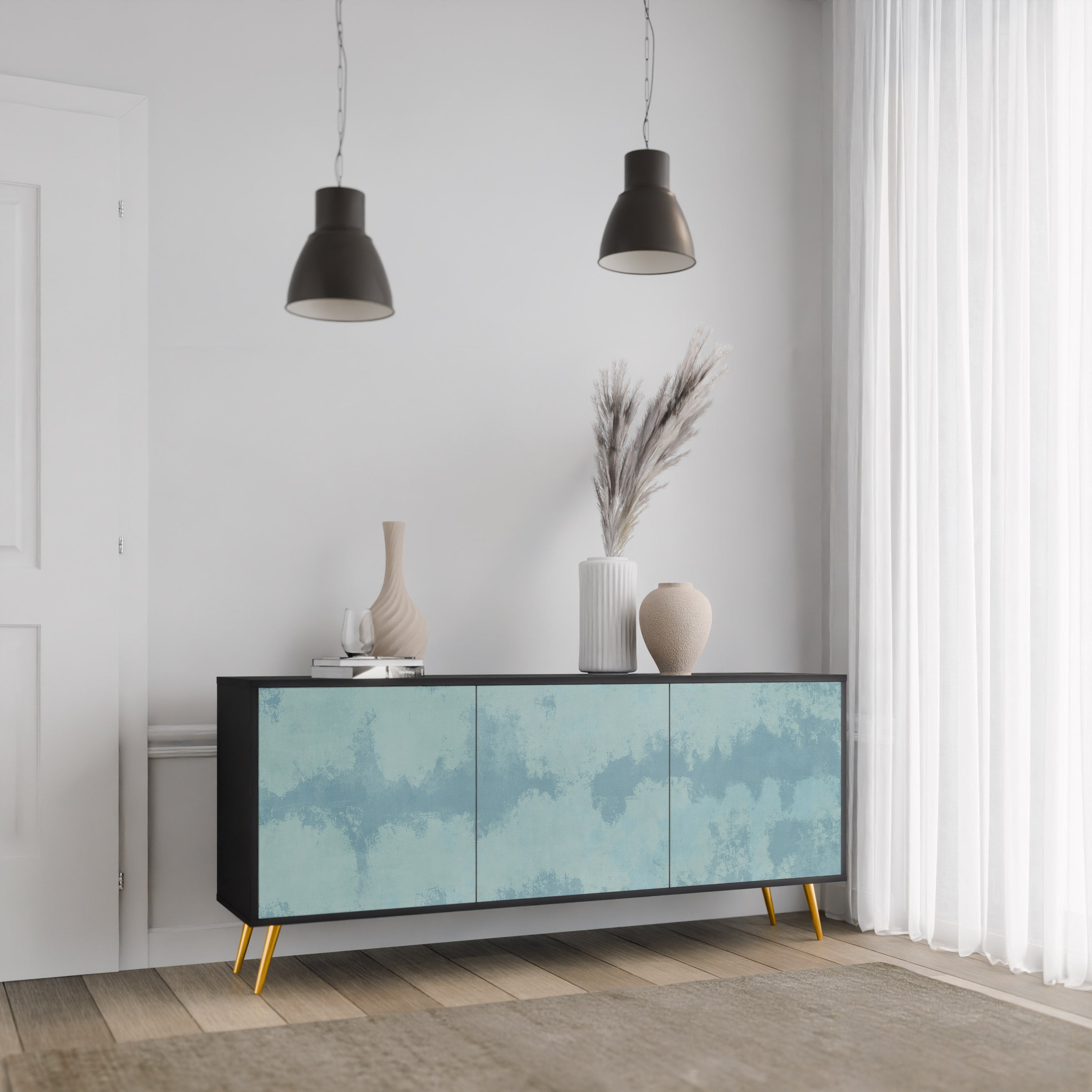 SKY WASH Komoda 3-drzwiowa korpus Czarny
