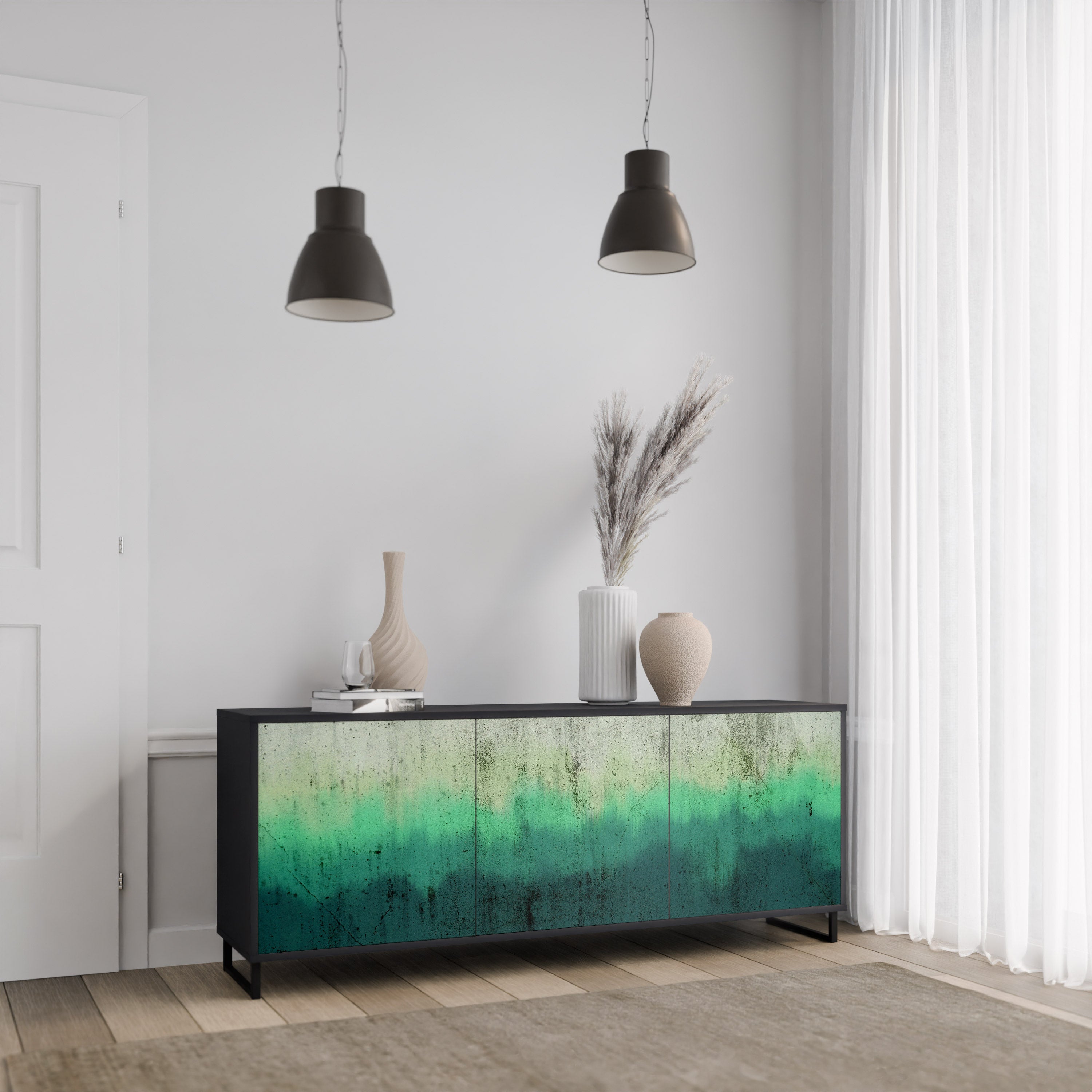 NORTHERN LIGHTS Komoda 3-drzwiowa korpus Czarny