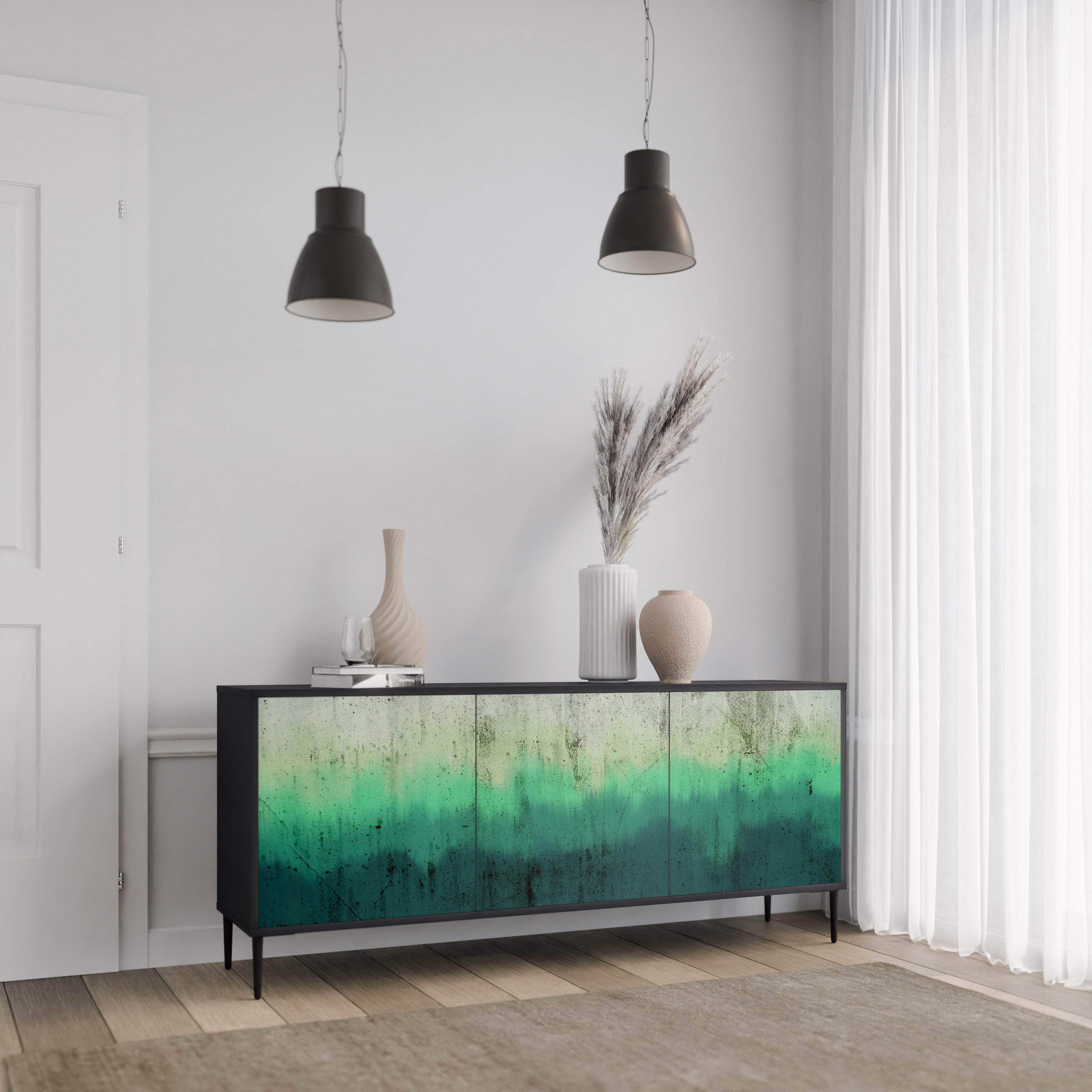 NORTHERN LIGHTS Komoda 3-drzwiowa korpus Czarny
