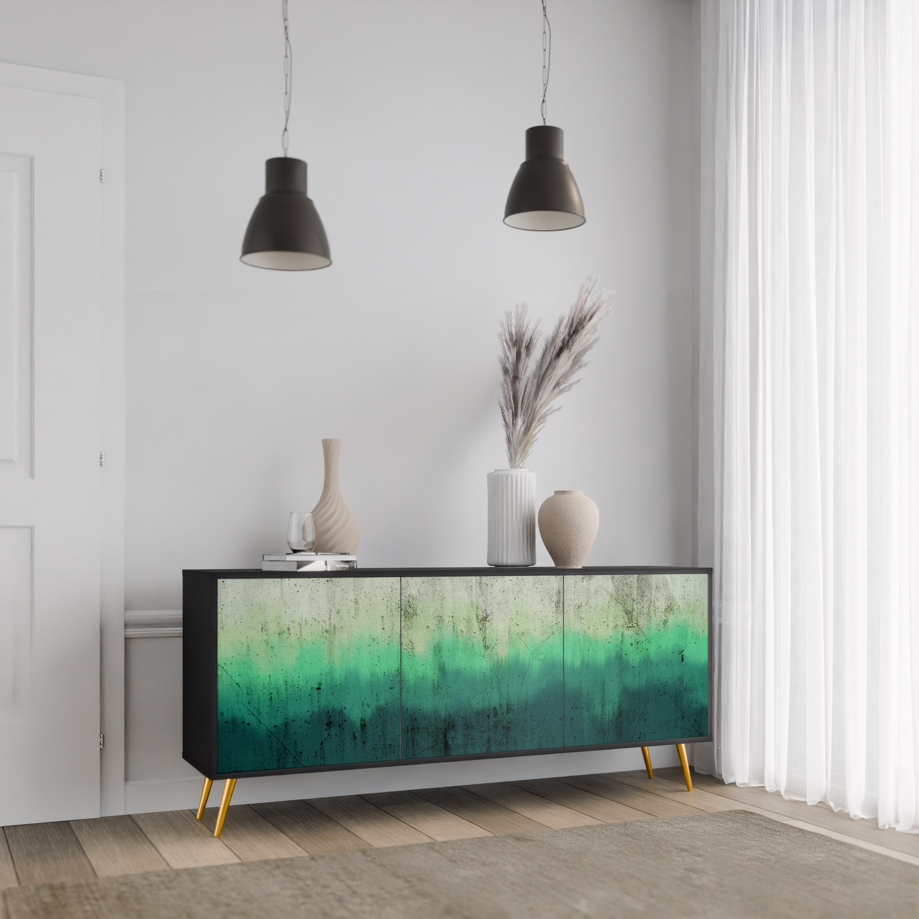 NORTHERN LIGHTS Komoda 3-drzwiowa korpus Czarny