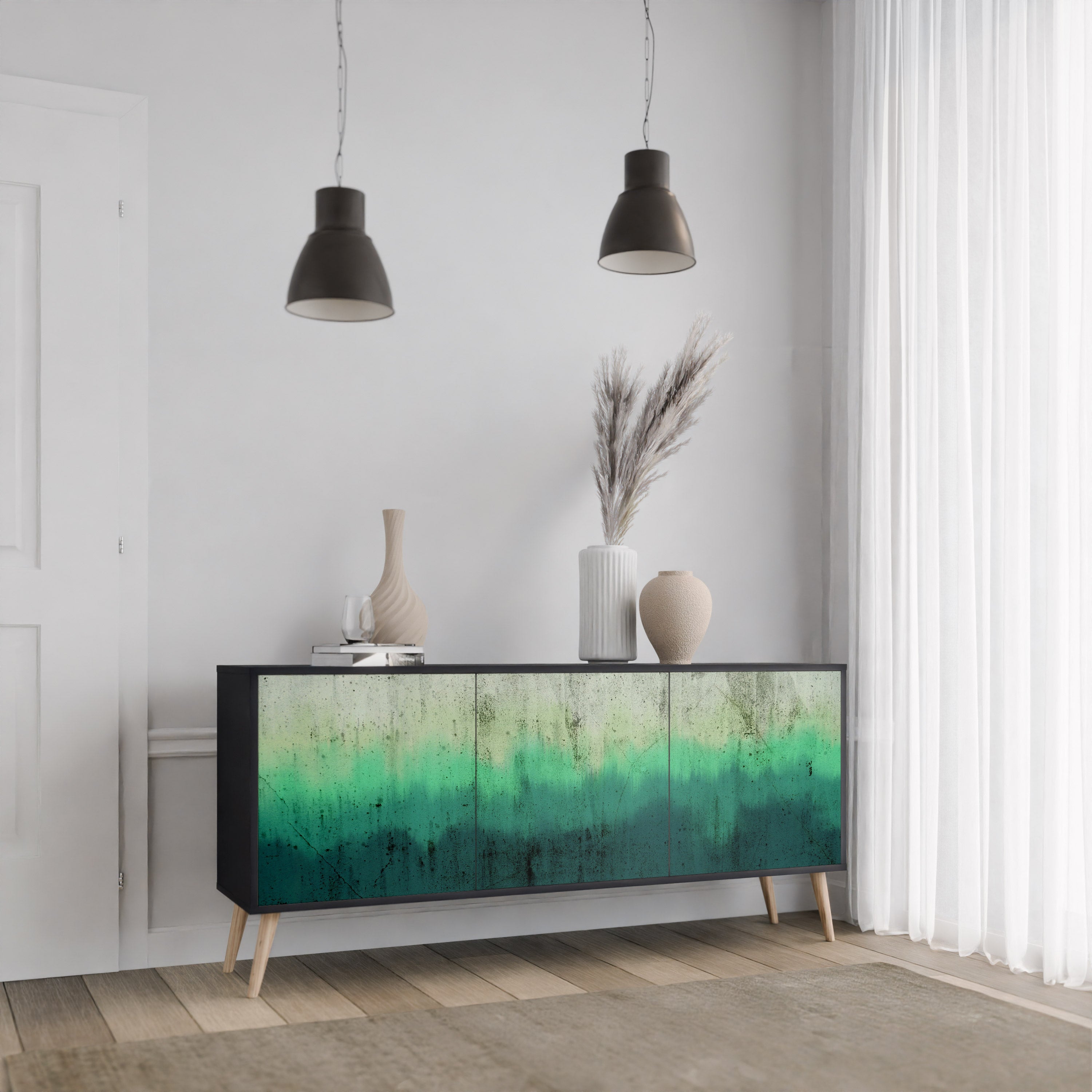 NORTHERN LIGHTS Komoda 3-drzwiowa korpus Czarny