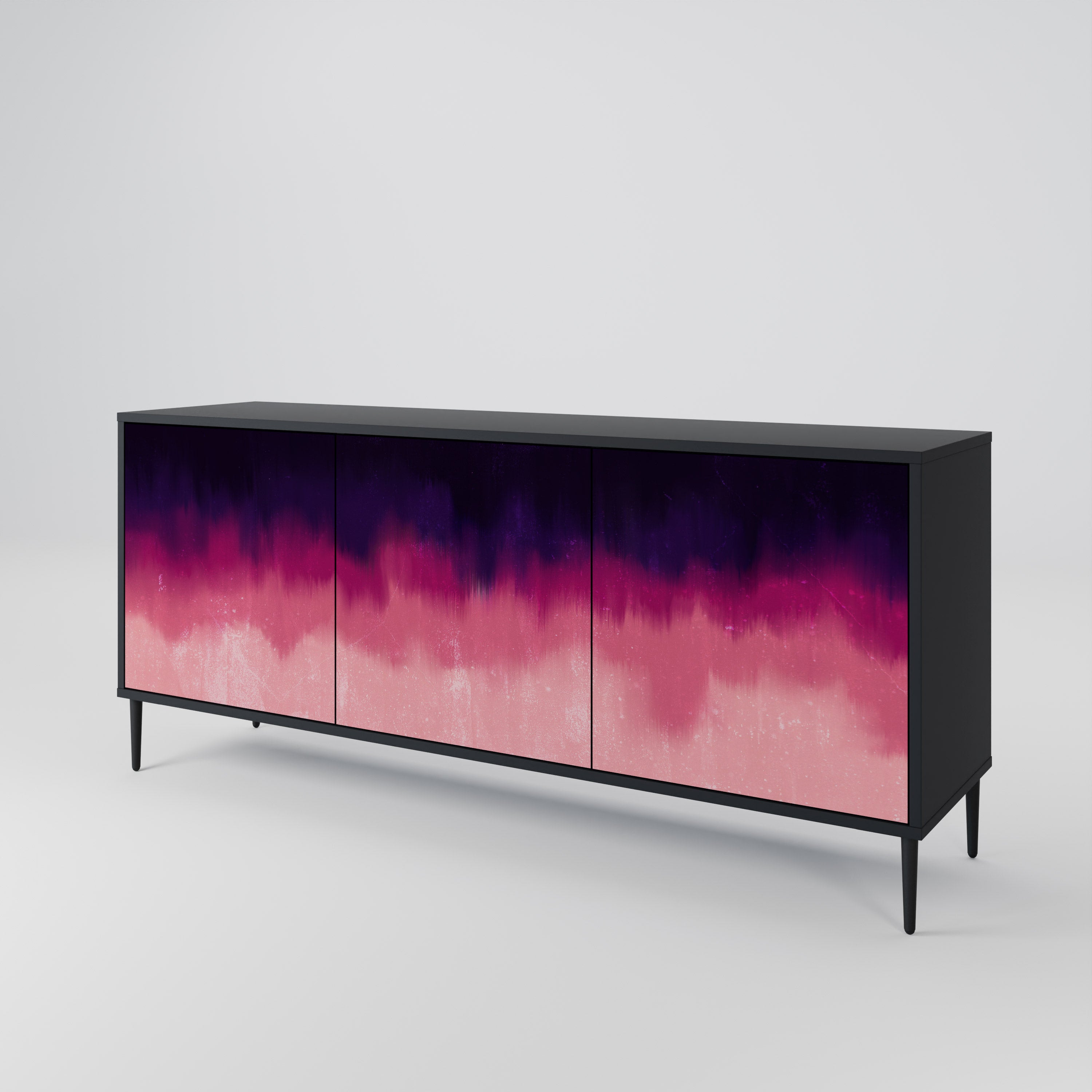 AURORA BOREALIS Komoda 3-drzwiowa korpus Czarny