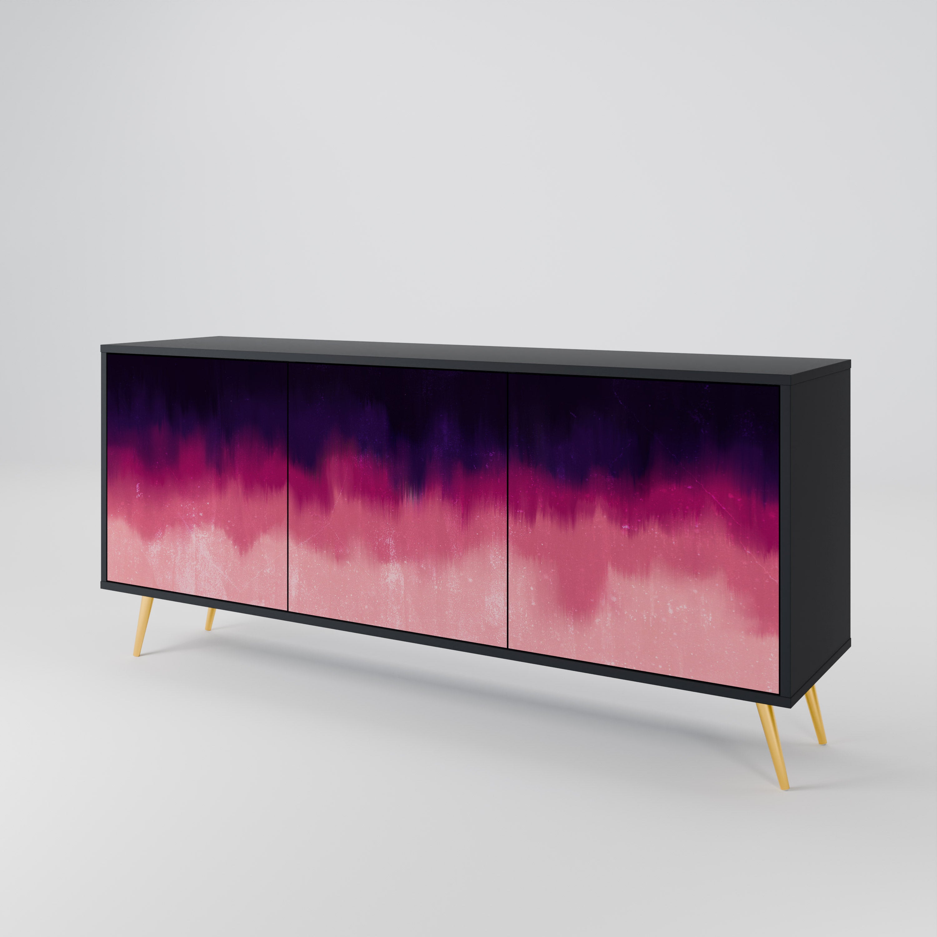 AURORA BOREALIS Komoda 3-drzwiowa korpus Czarny