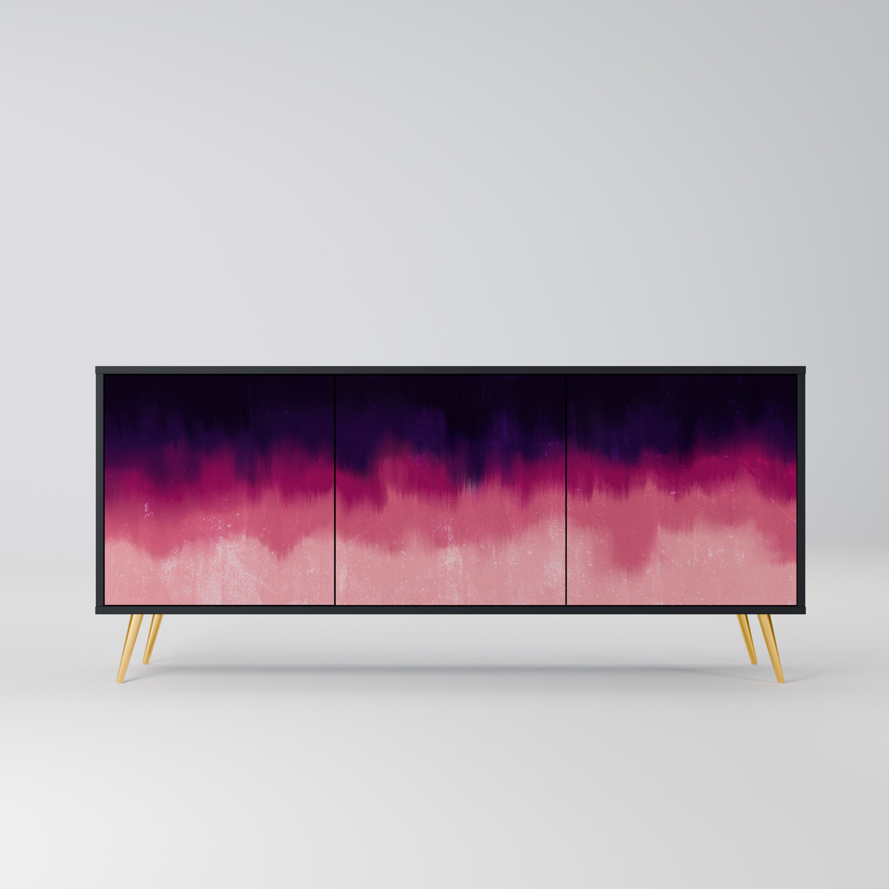 AURORA BOREALIS Komoda 3-drzwiowa korpus Czarny