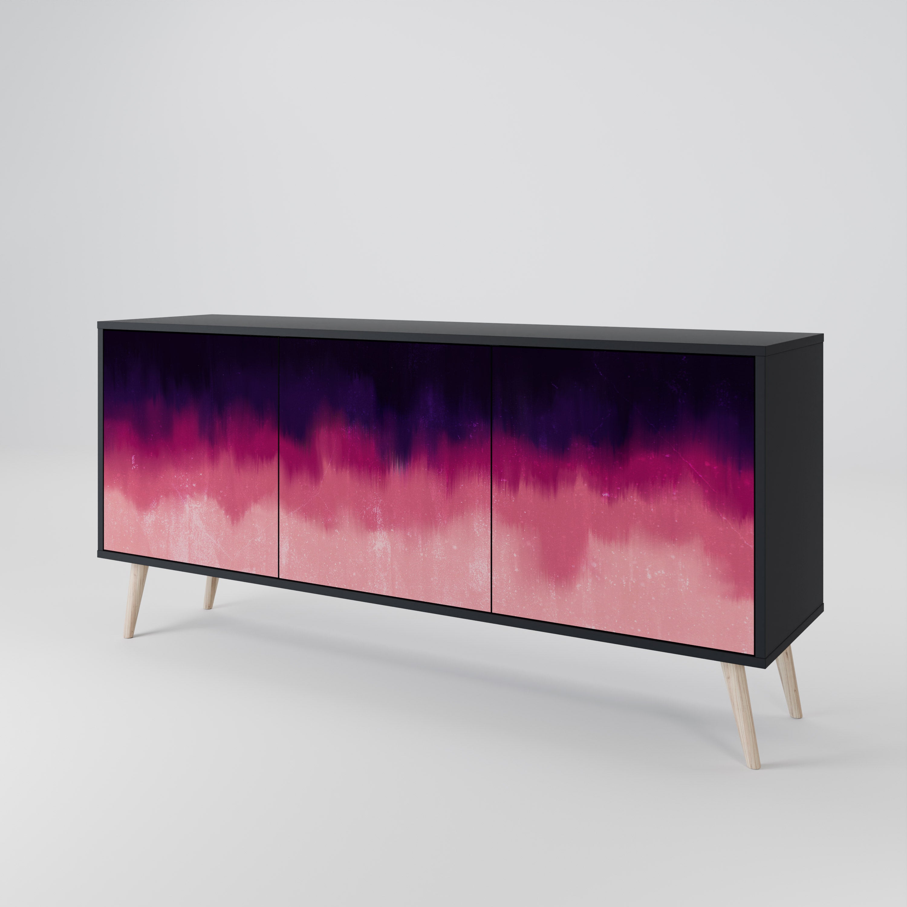 AURORA BOREALIS Komoda 3-drzwiowa korpus Czarny