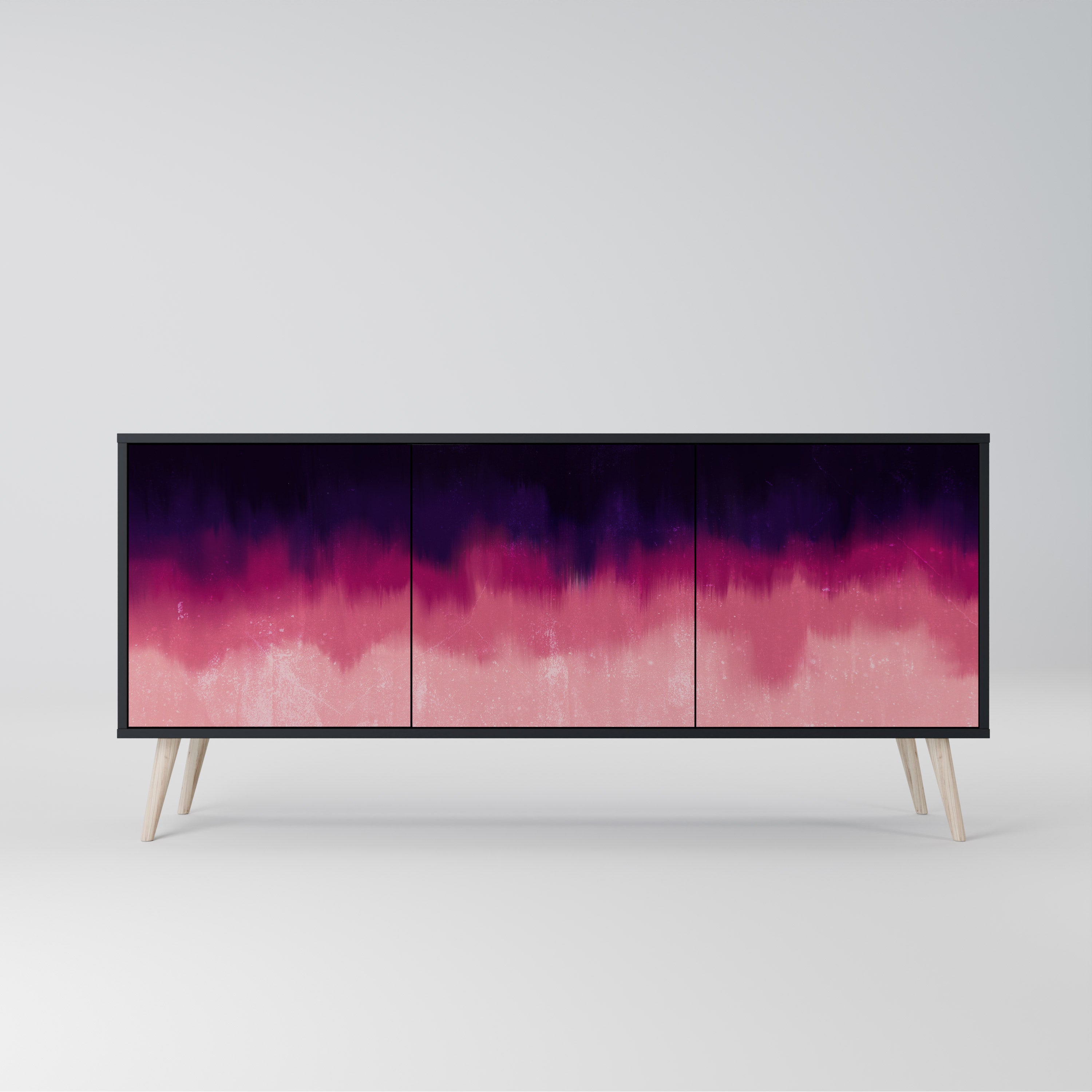 AURORA BOREALIS Komoda 3-drzwiowa korpus Czarny