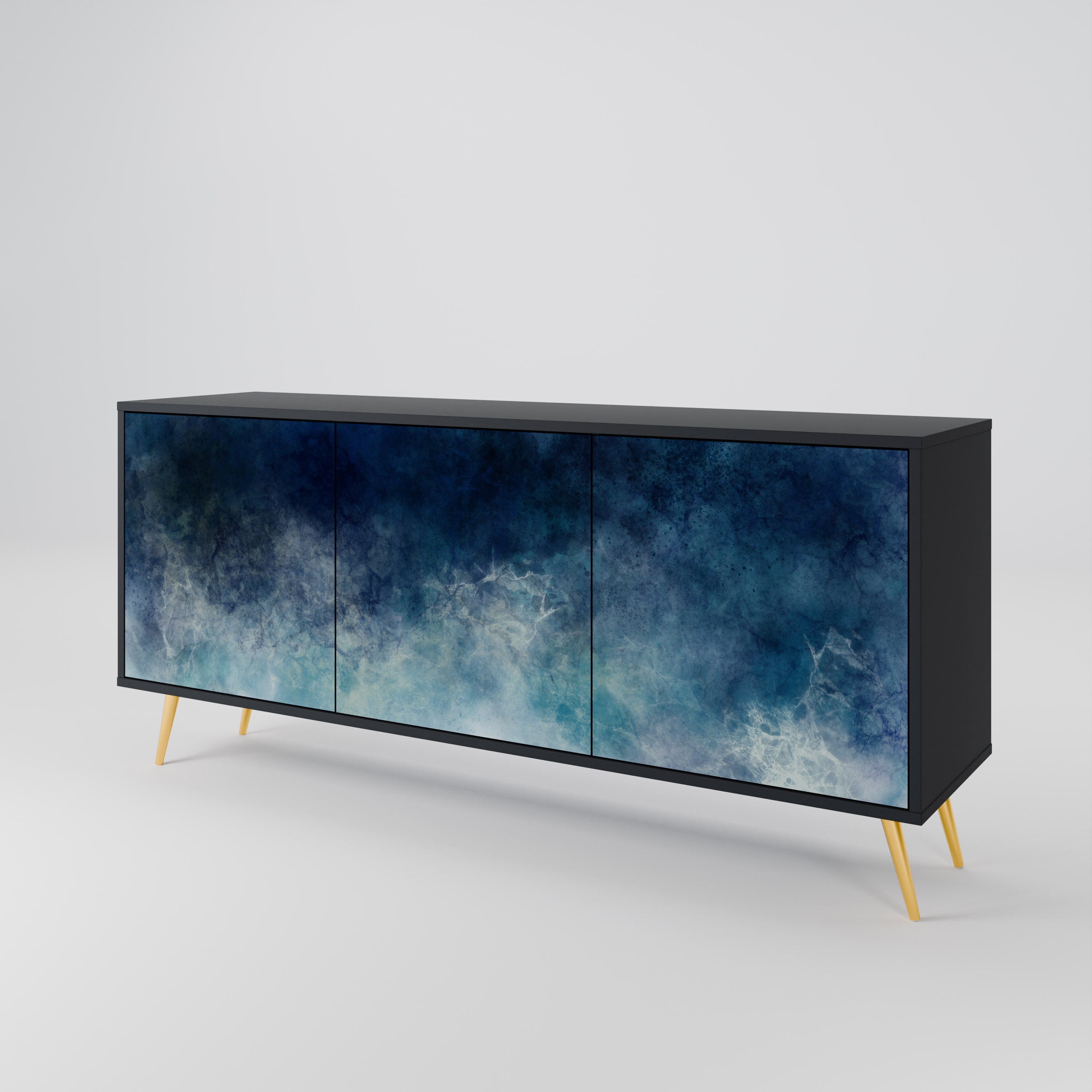 CELESTIAL FALL Komoda 3-drzwiowa korpus Czarny