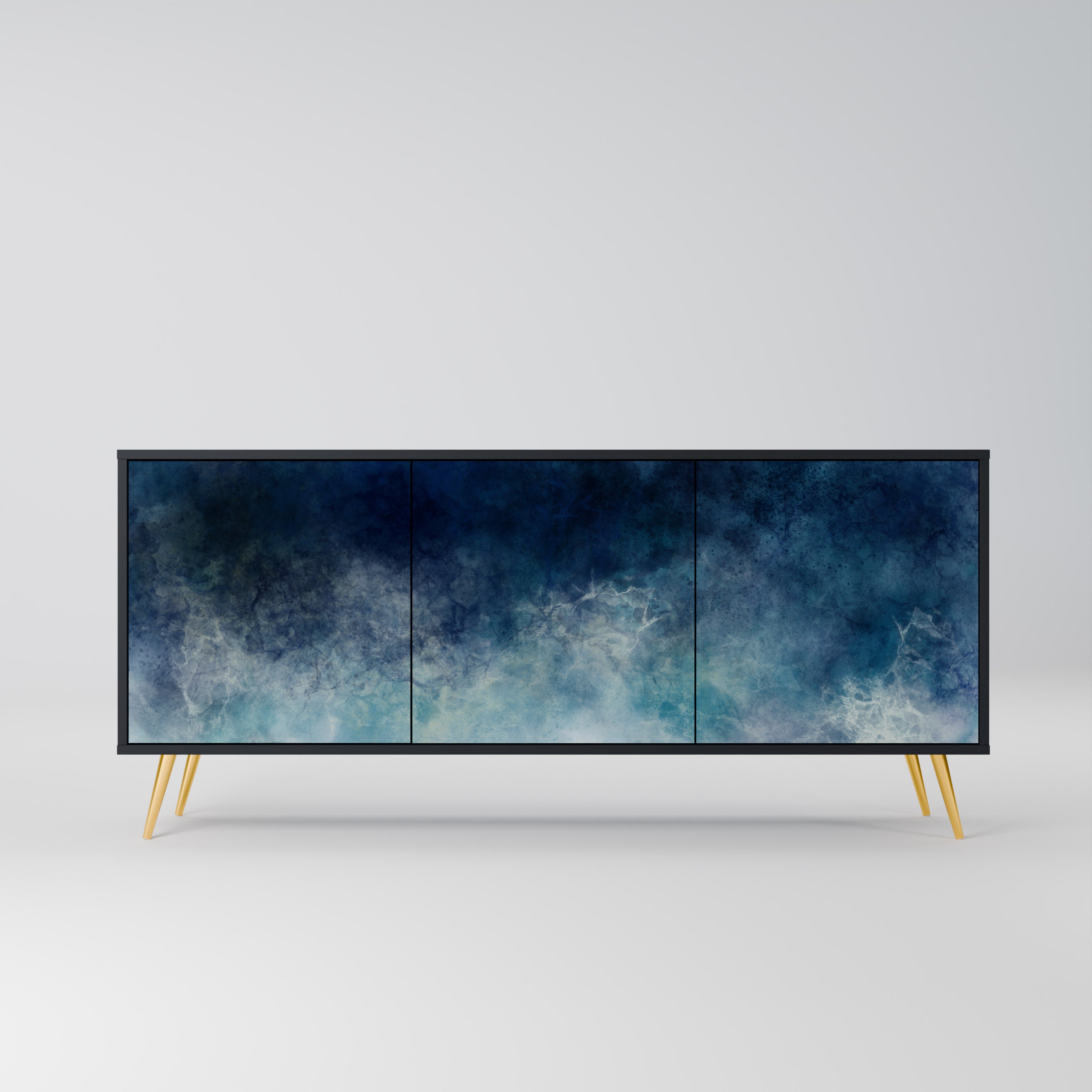 CELESTIAL FALL Komoda 3-drzwiowa korpus Czarny