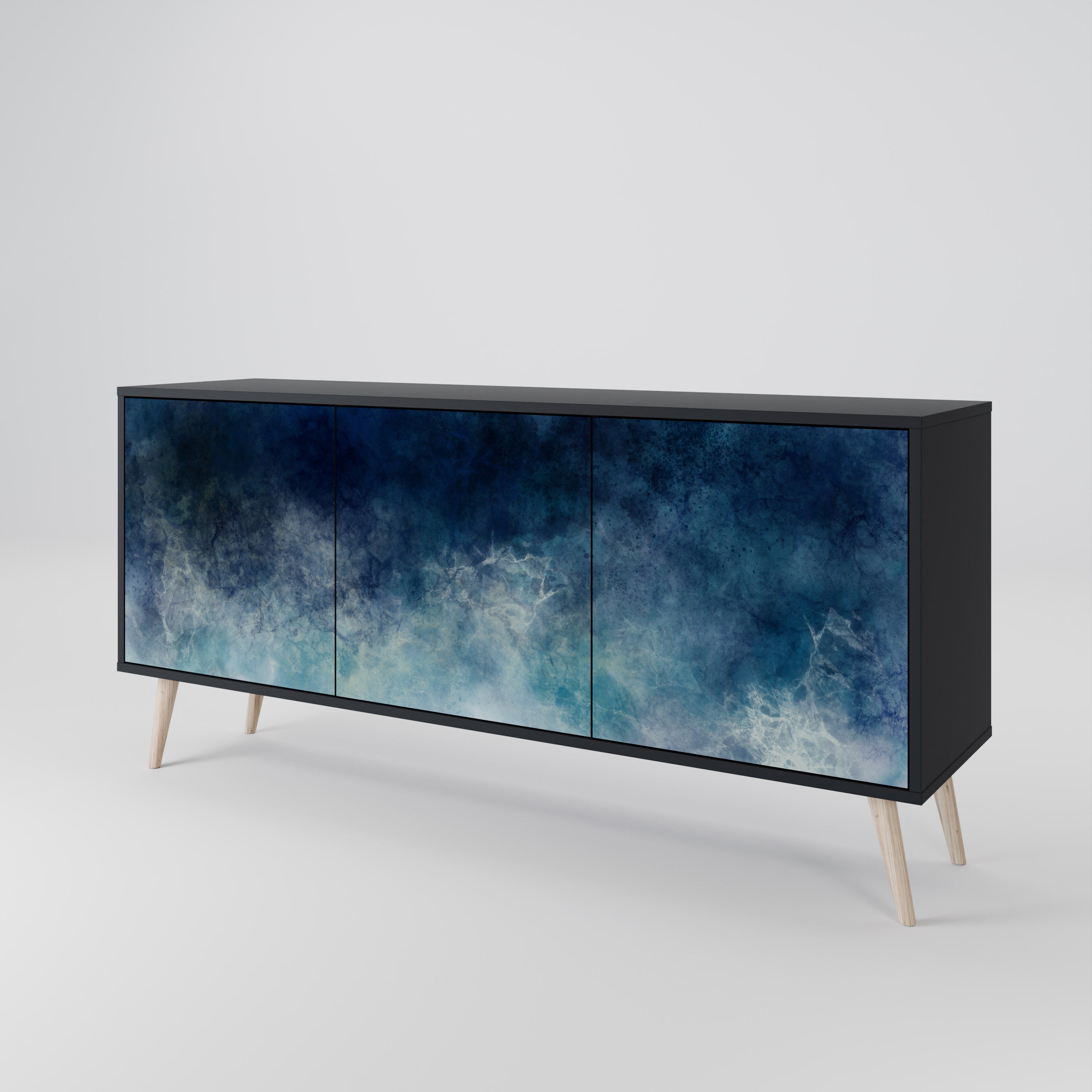 CELESTIAL FALL Komoda 3-drzwiowa korpus Czarny