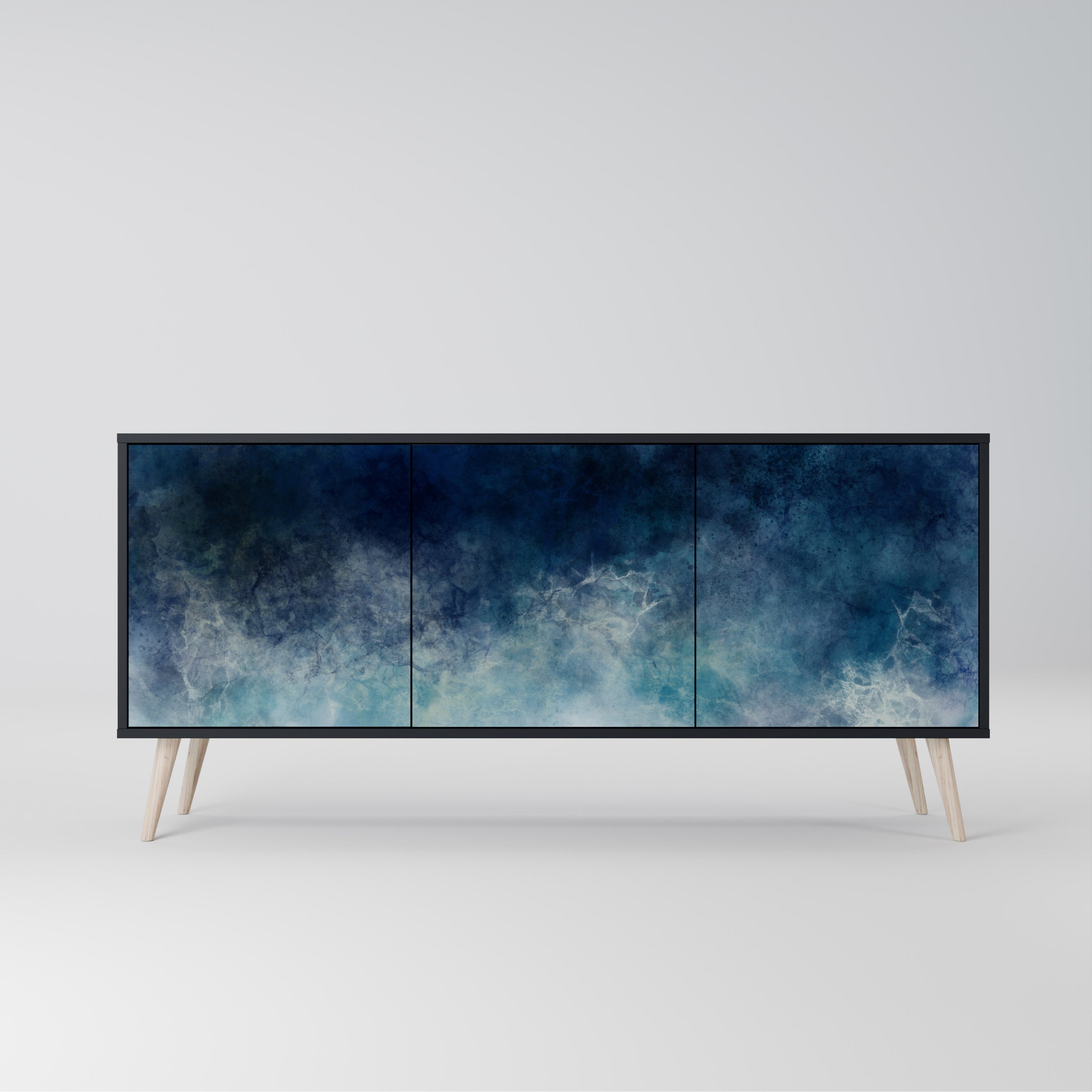 CELESTIAL FALL Komoda 3-drzwiowa korpus Czarny