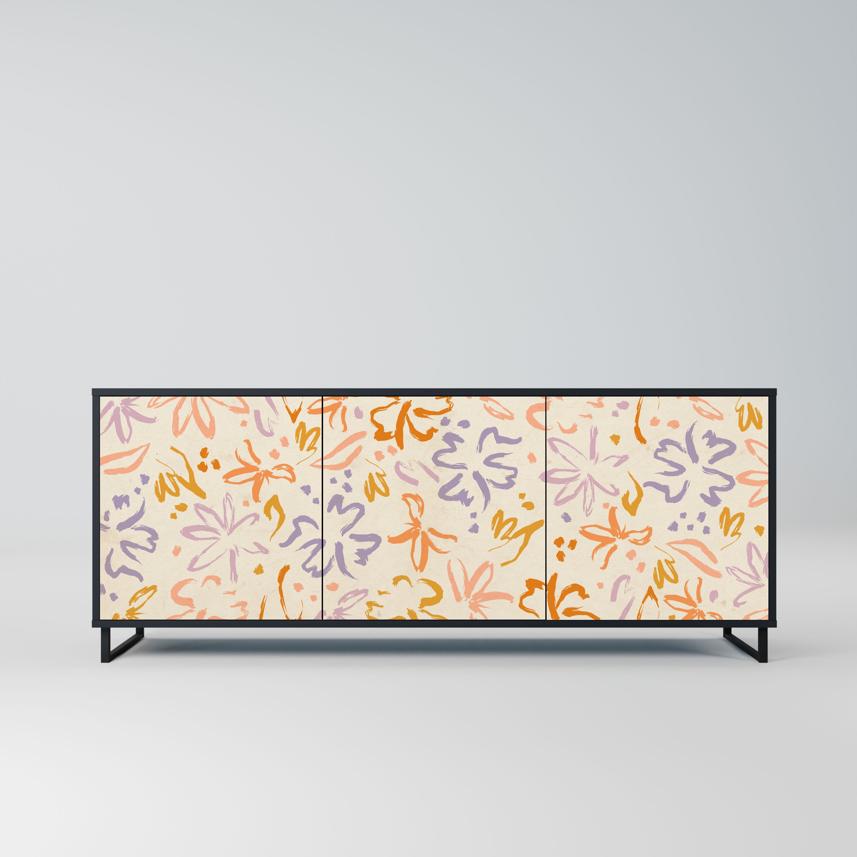 SPRING WHIMSY Komoda 3-drzwiowa korpus Czarny