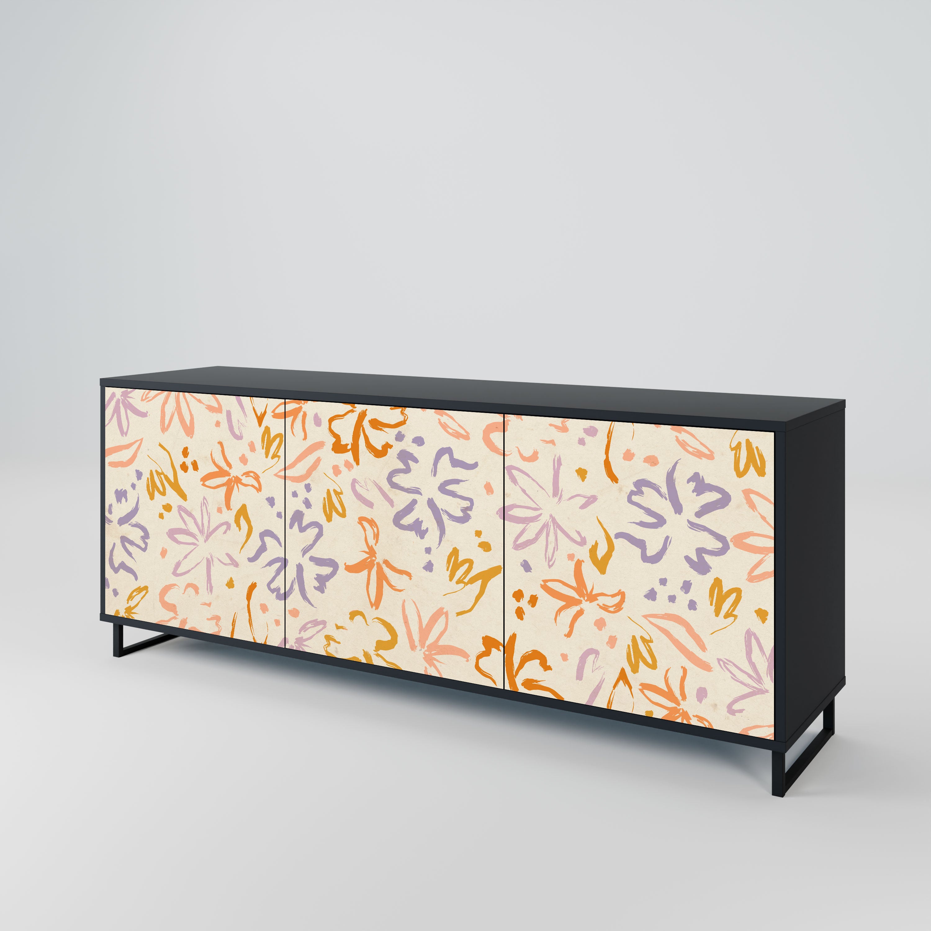 SPRING WHIMSY Komoda 3-drzwiowa korpus Czarny
