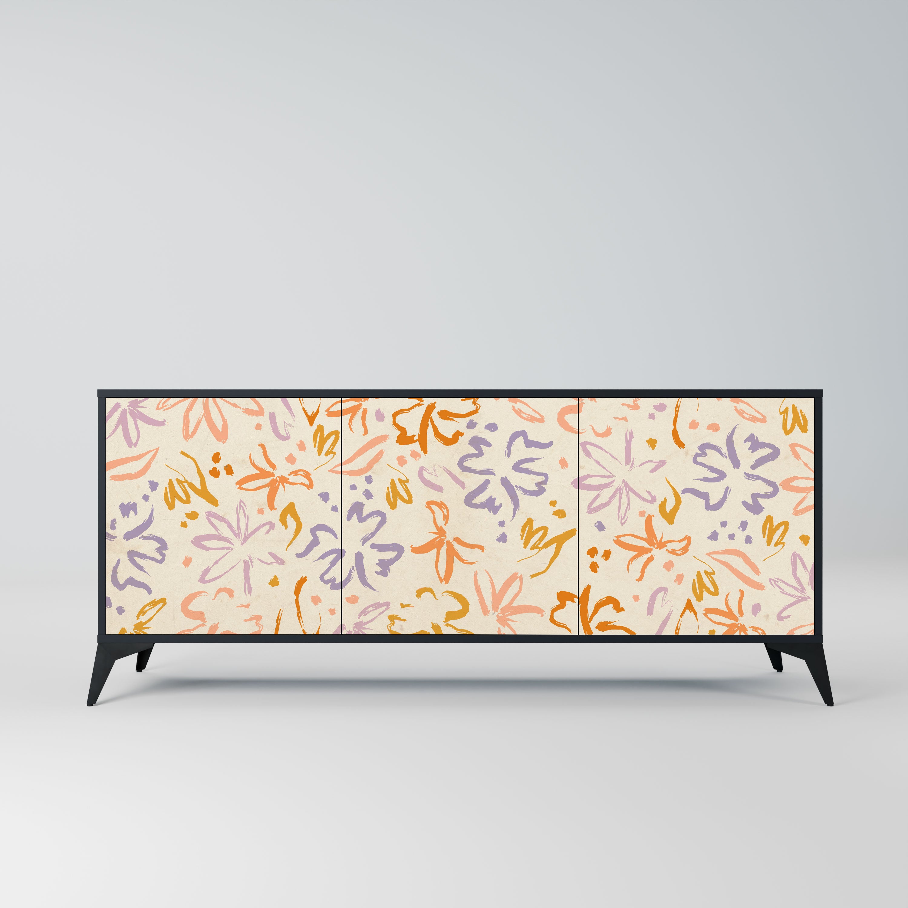 SPRING WHIMSY Komoda 3-drzwiowa korpus Czarny