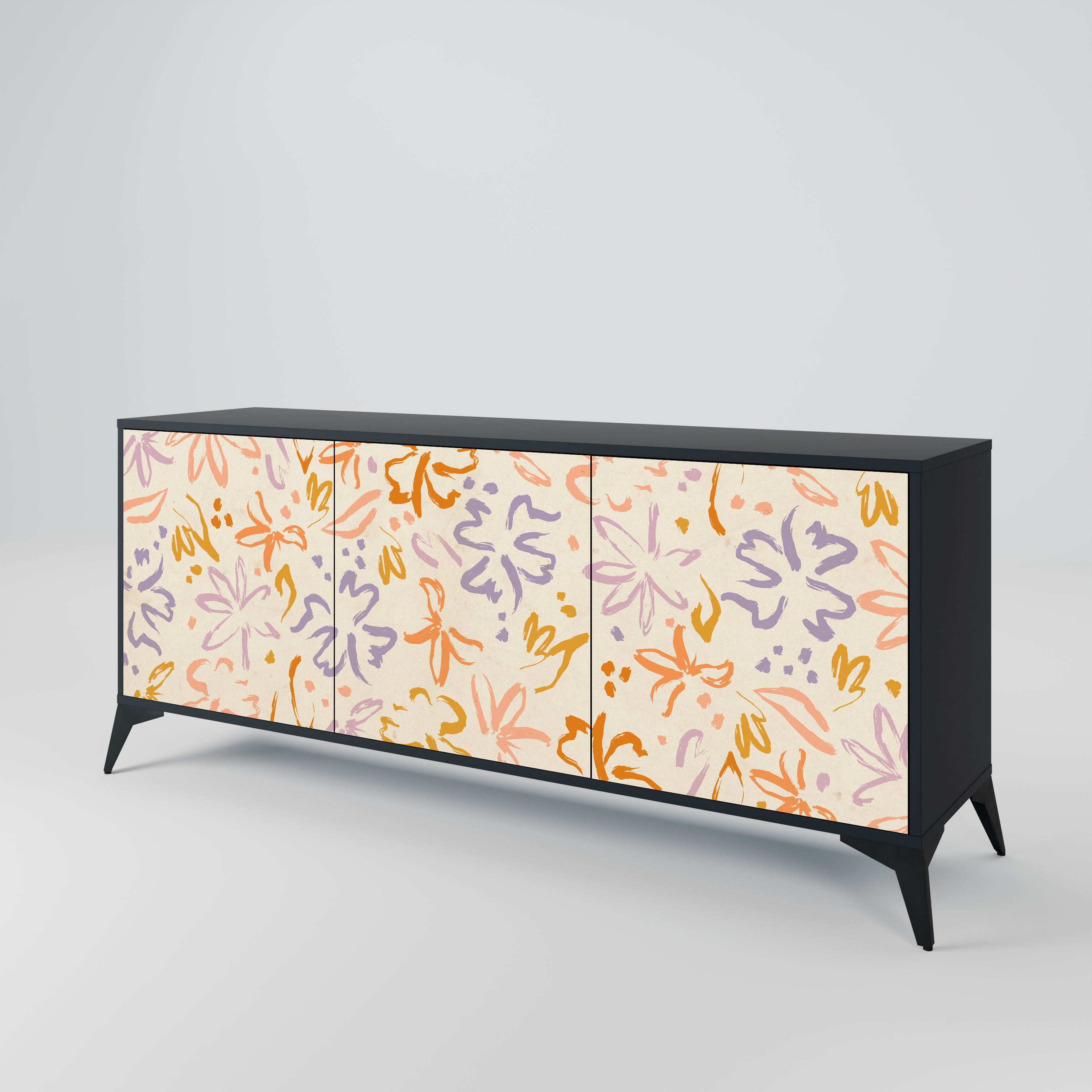 SPRING WHIMSY Komoda 3-drzwiowa korpus Czarny