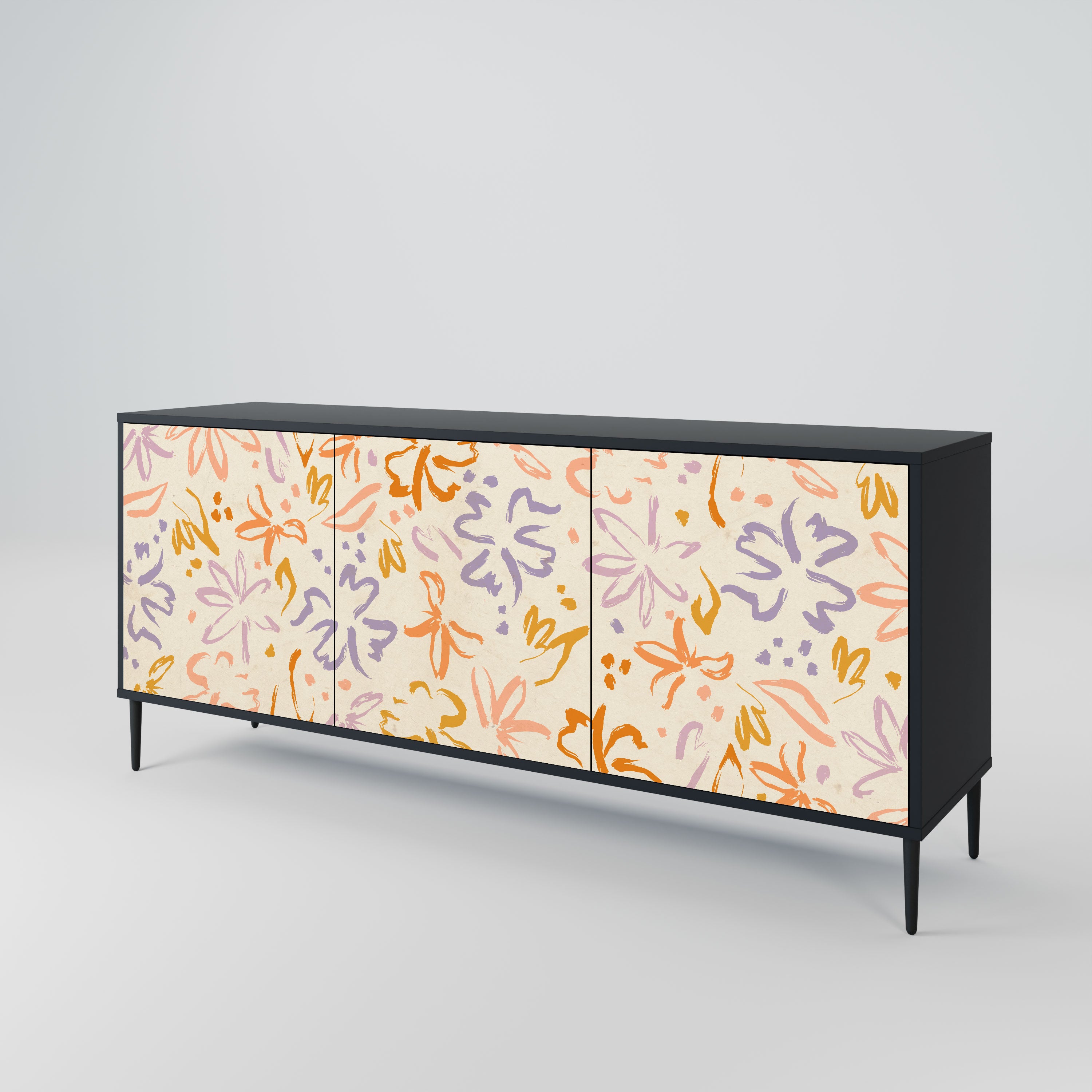 SPRING WHIMSY Komoda 3-drzwiowa korpus Czarny