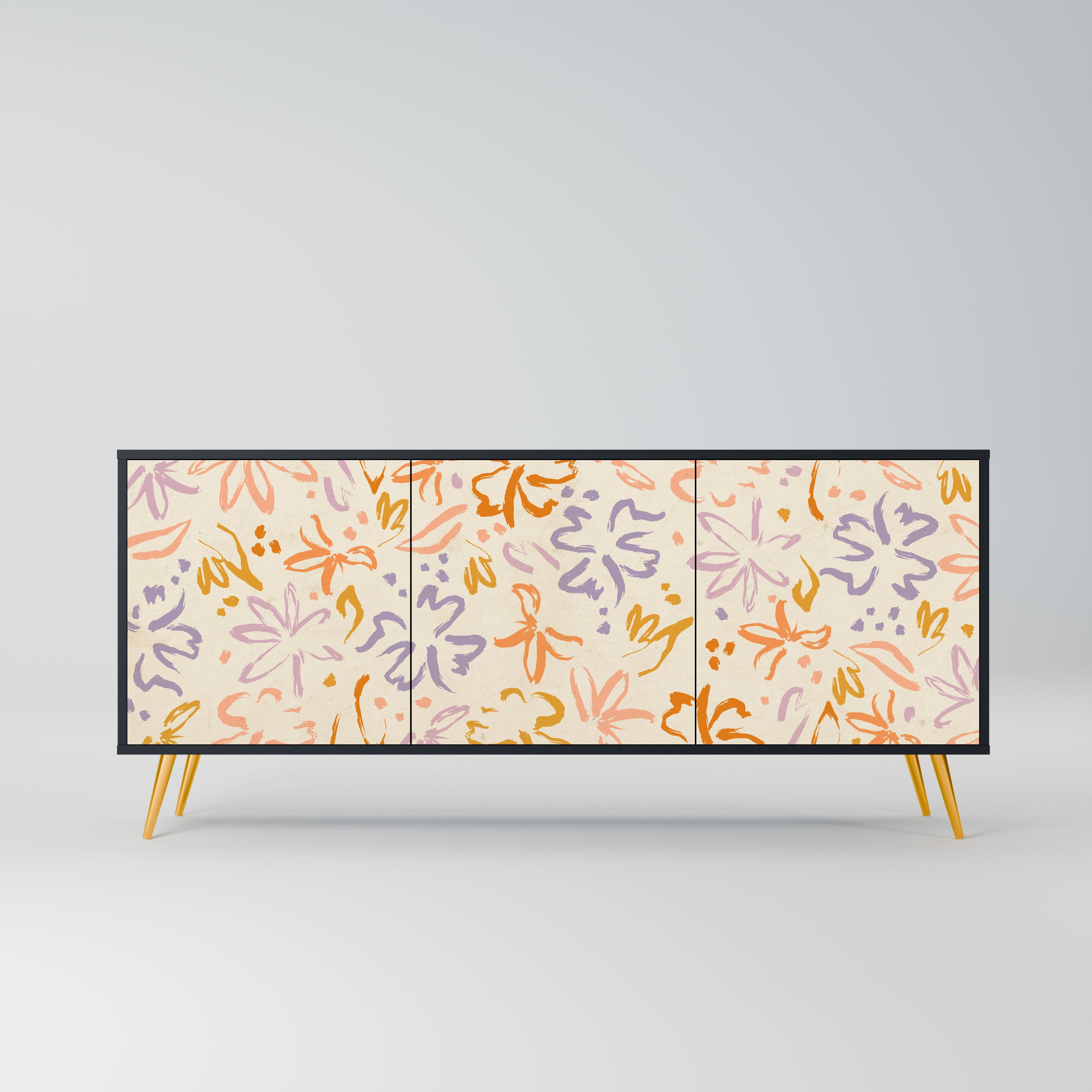 SPRING WHIMSY Komoda 3-drzwiowa korpus Czarny