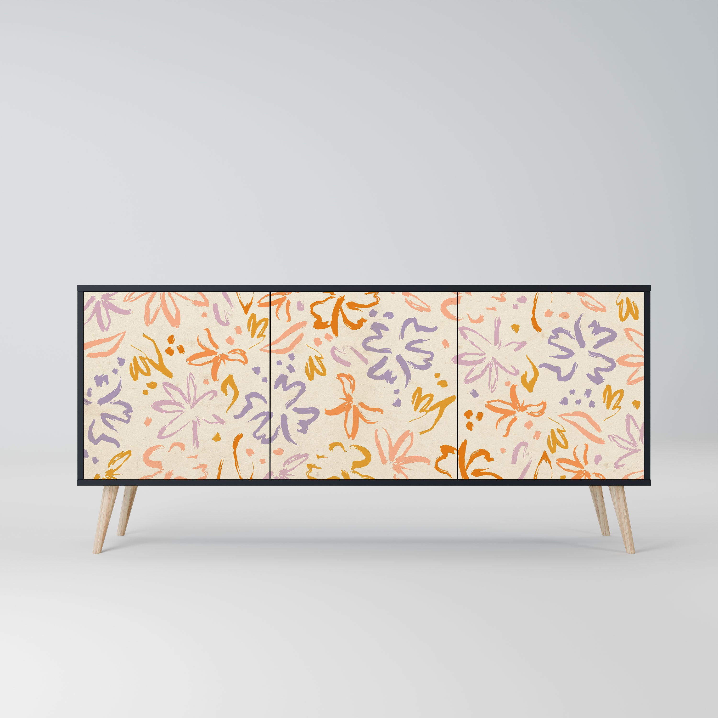 SPRING WHIMSY Komoda 3-drzwiowa korpus Czarny