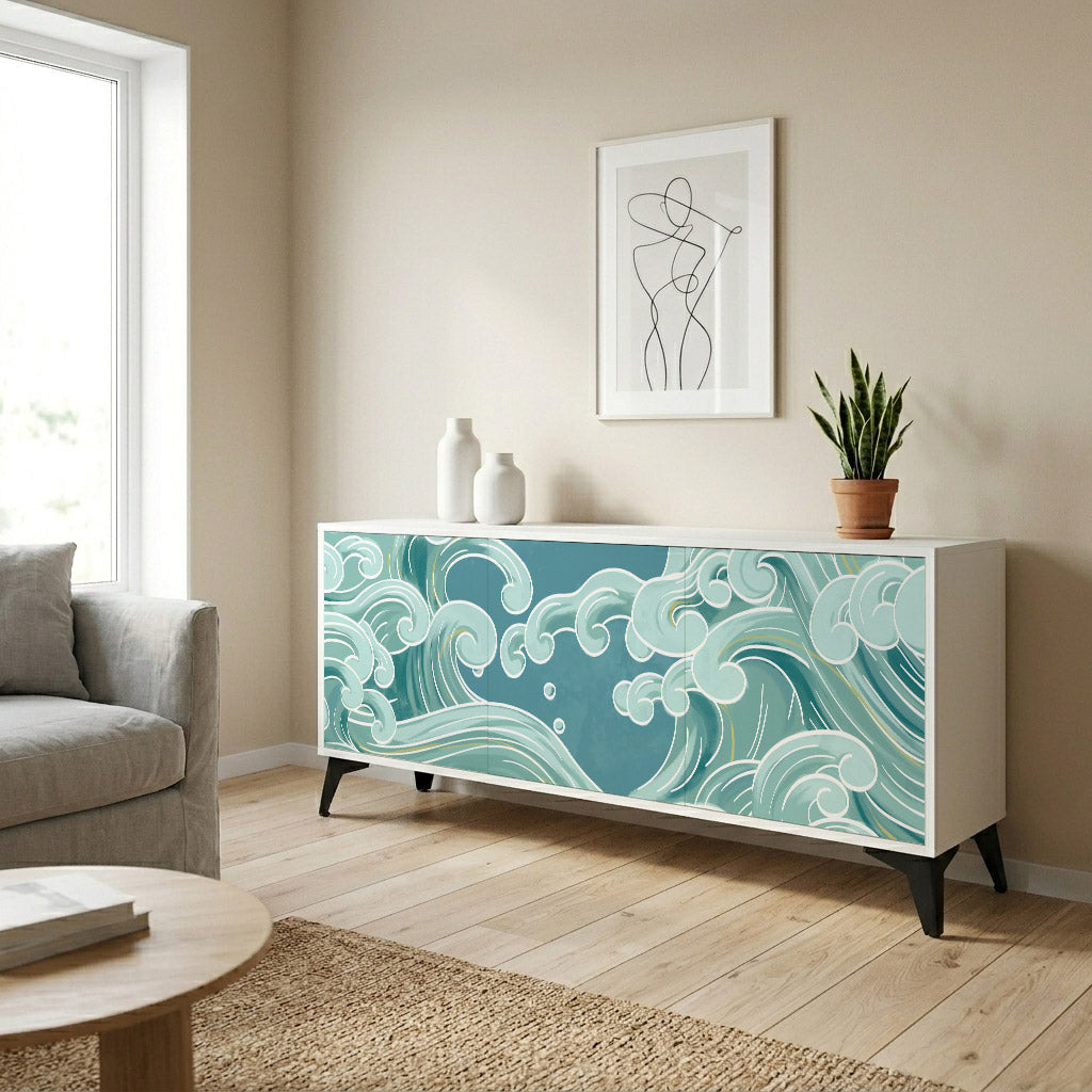 ASIAN SWAY Komoda 3-drzwiowa korpus Biały