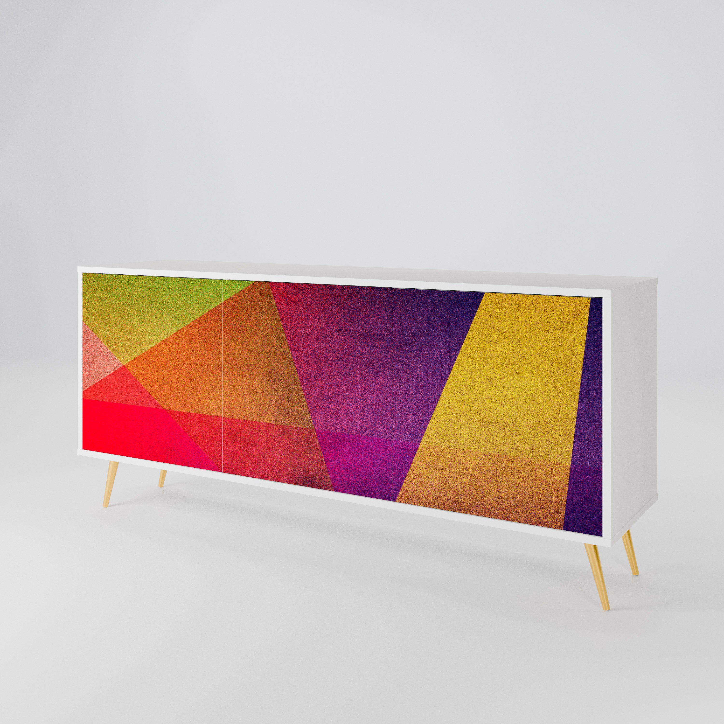 VIVID GEOMETRY Komoda 3-drzwiowa korpus Biały