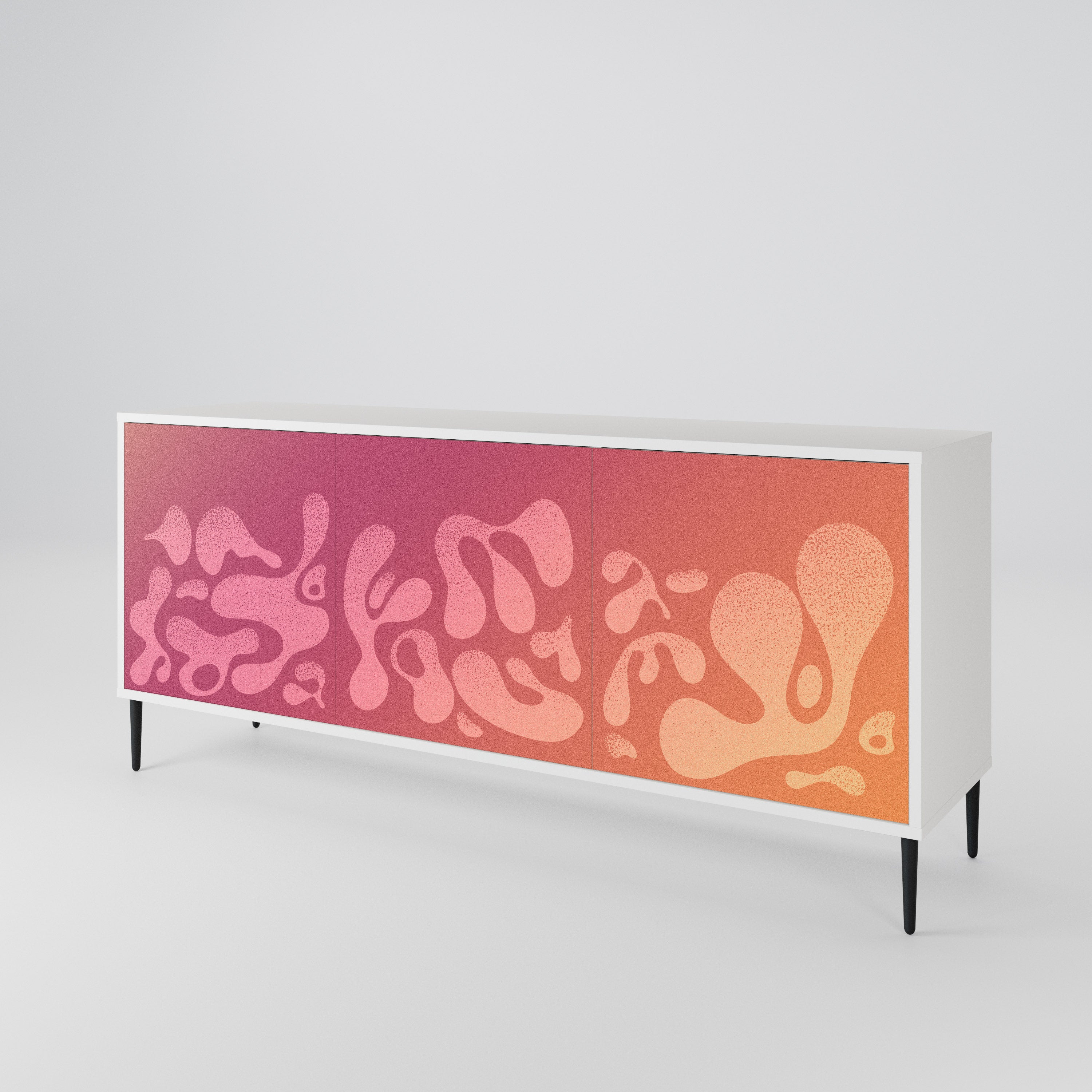 IRREGULAR PINK Komoda 3-drzwiowa korpus Biały
