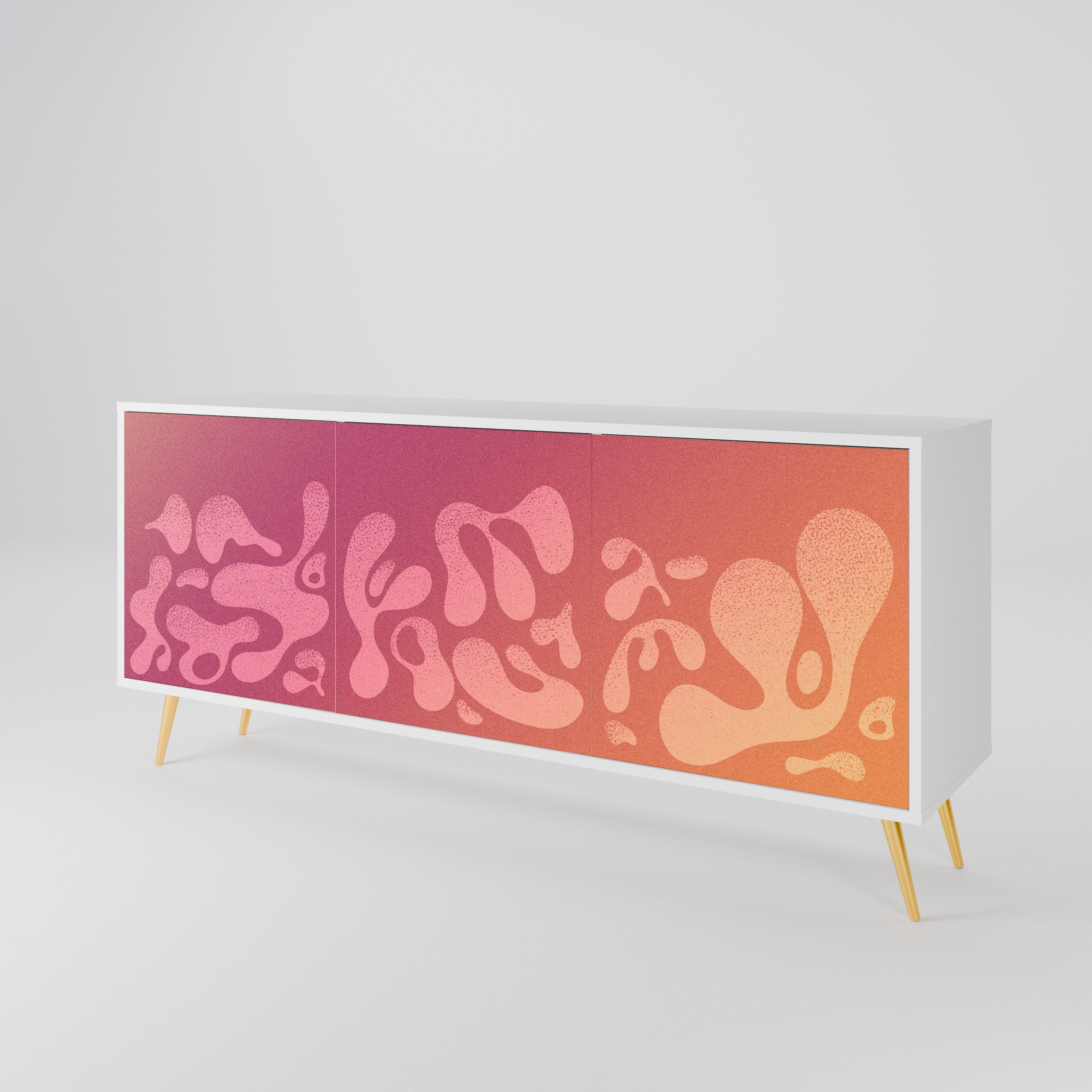 IRREGULAR PINK Komoda 3-drzwiowa korpus Biały