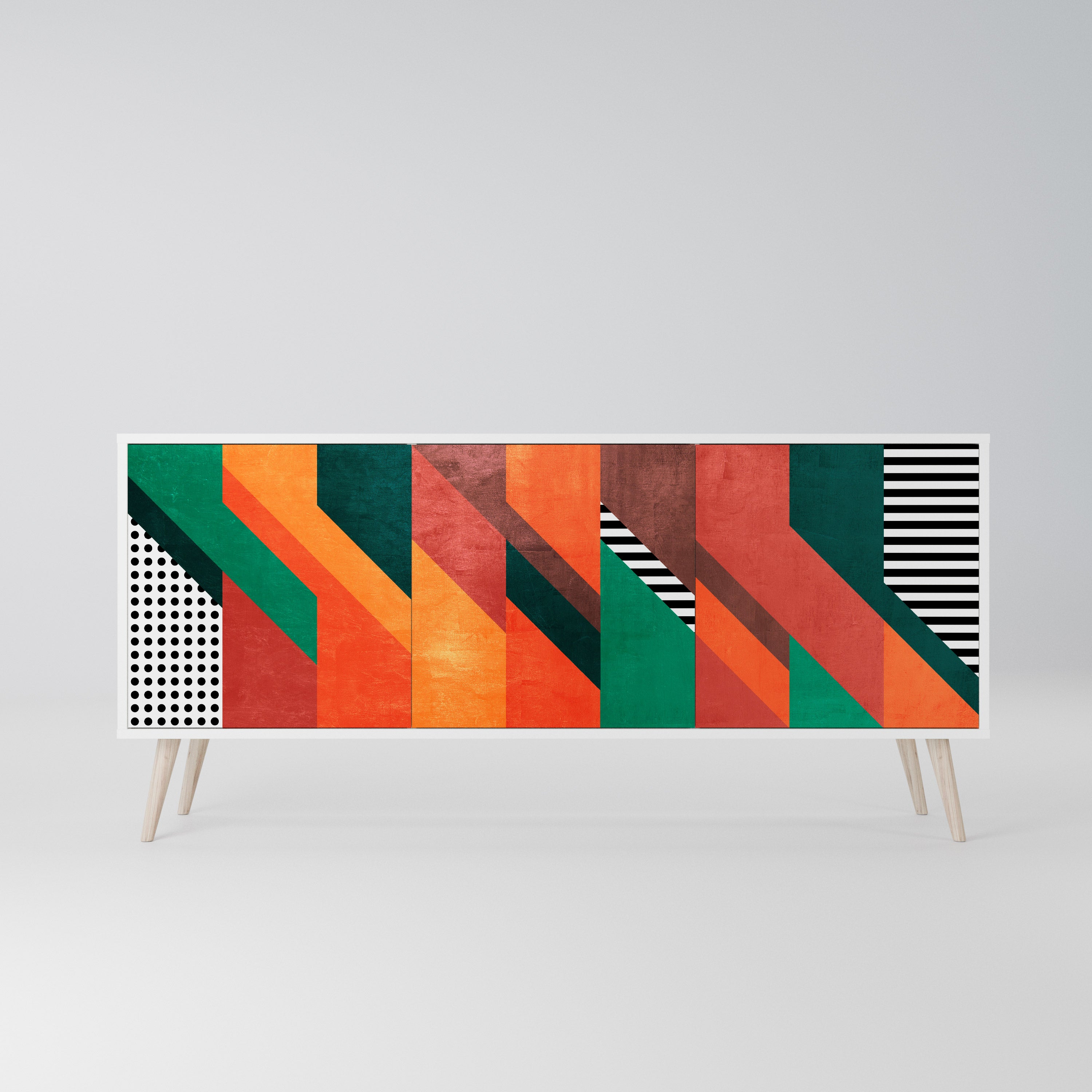 MAKESHIFT ARTISTRY Komoda 3-drzwiowa korpus Biały