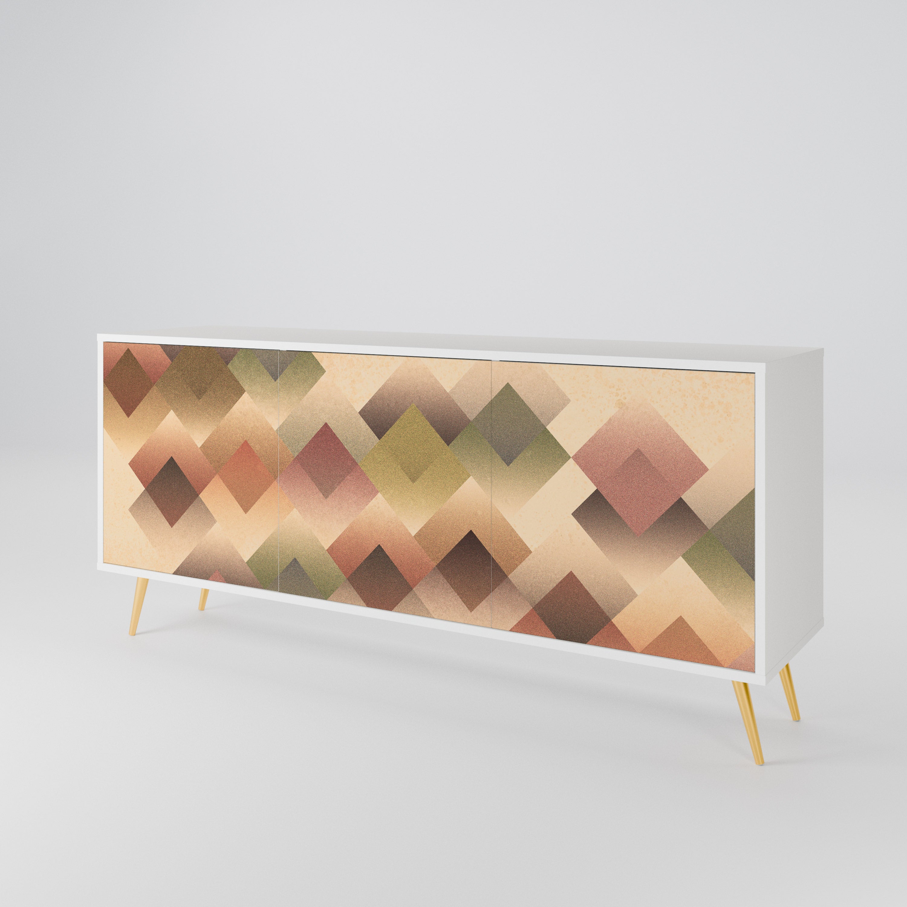 GEOMETRIC FUSION Komoda 3-drzwiowa korpus Biały