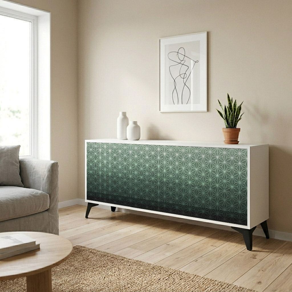 ORNAMENTAL GLIMMER Komoda 3-drzwiowa korpus Biały