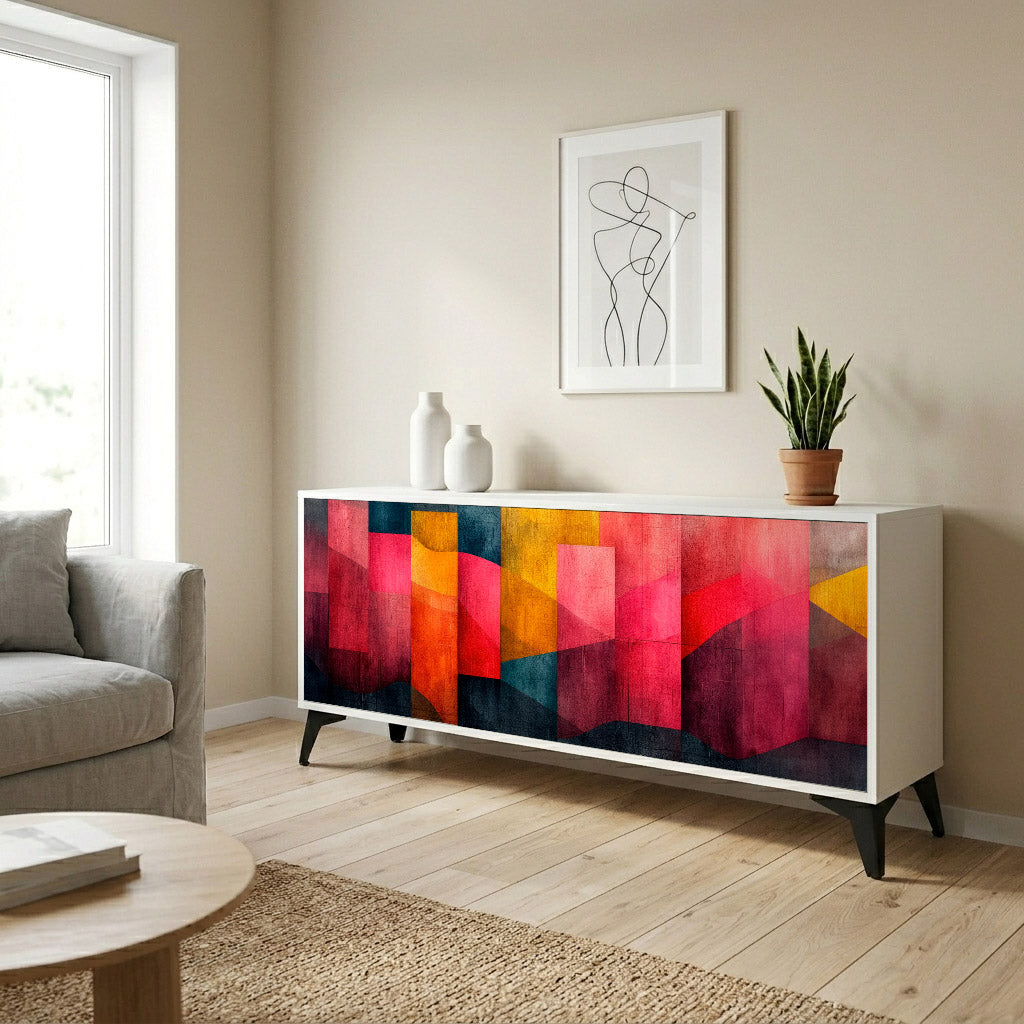 COLORFUL SOUNDS Komoda 3-drzwiowa korpus Biały