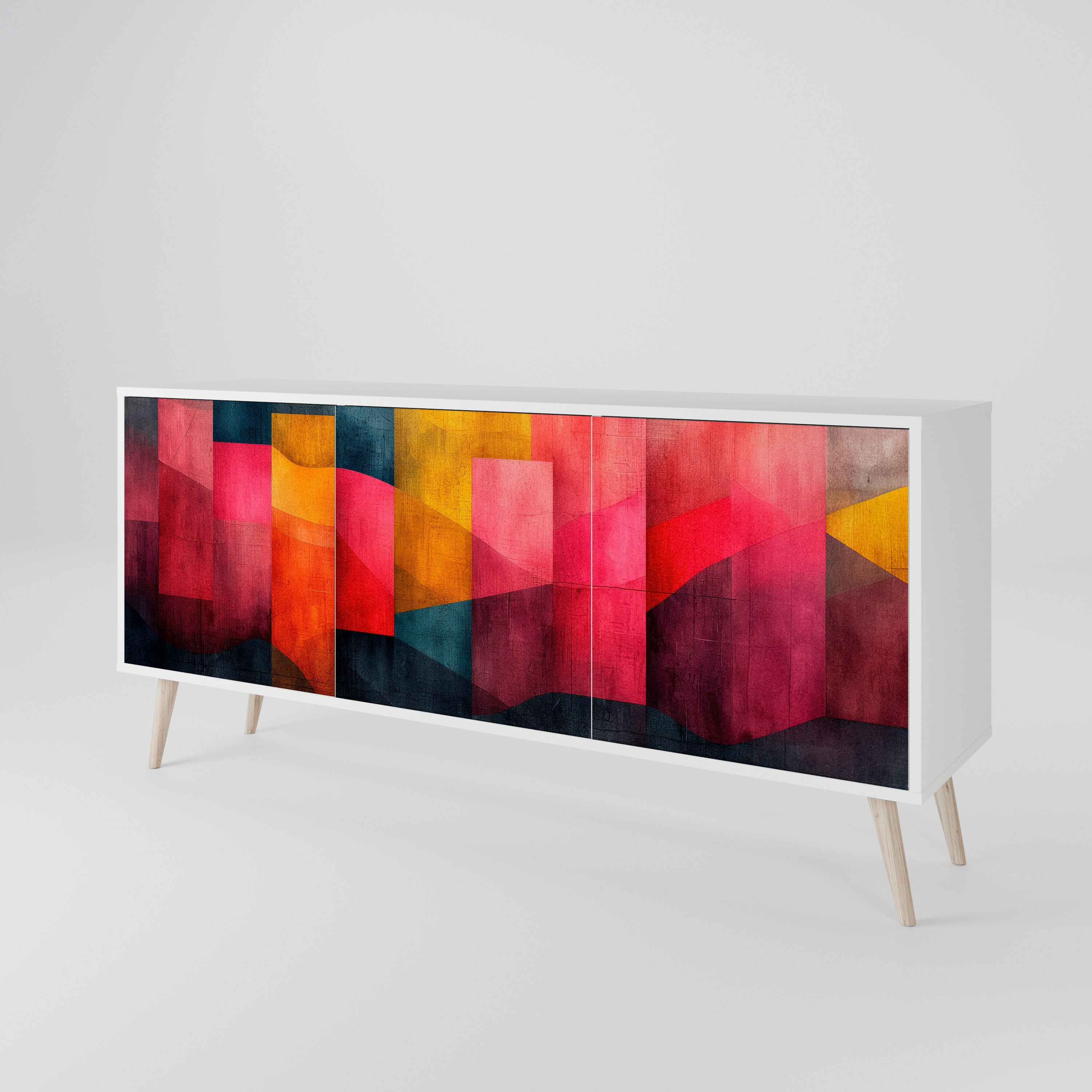 COLORFUL SOUNDS Komoda 3-drzwiowa korpus Biały